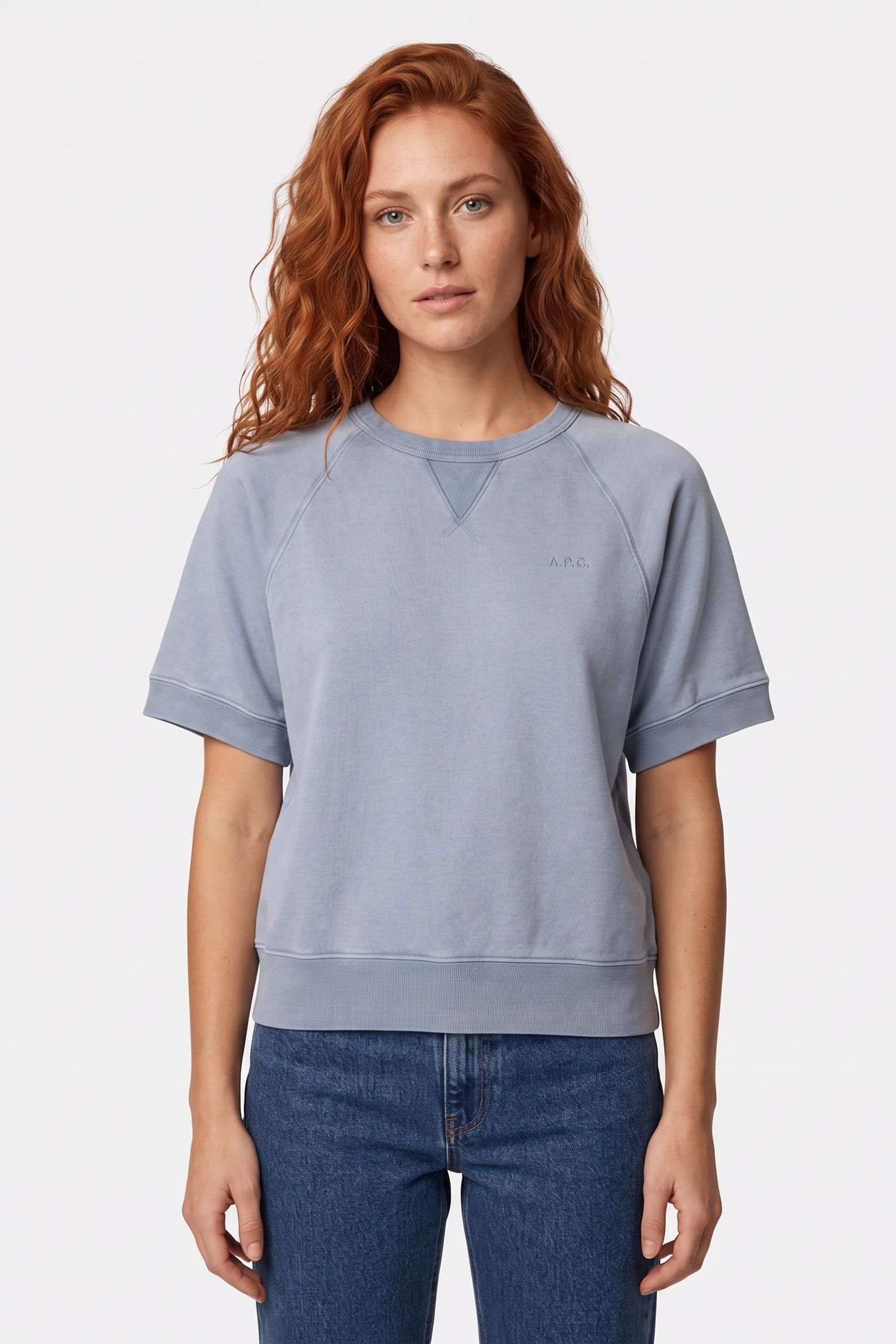 SWEATSHIRT SHORT SLEEVE LIGHT BLUE 3