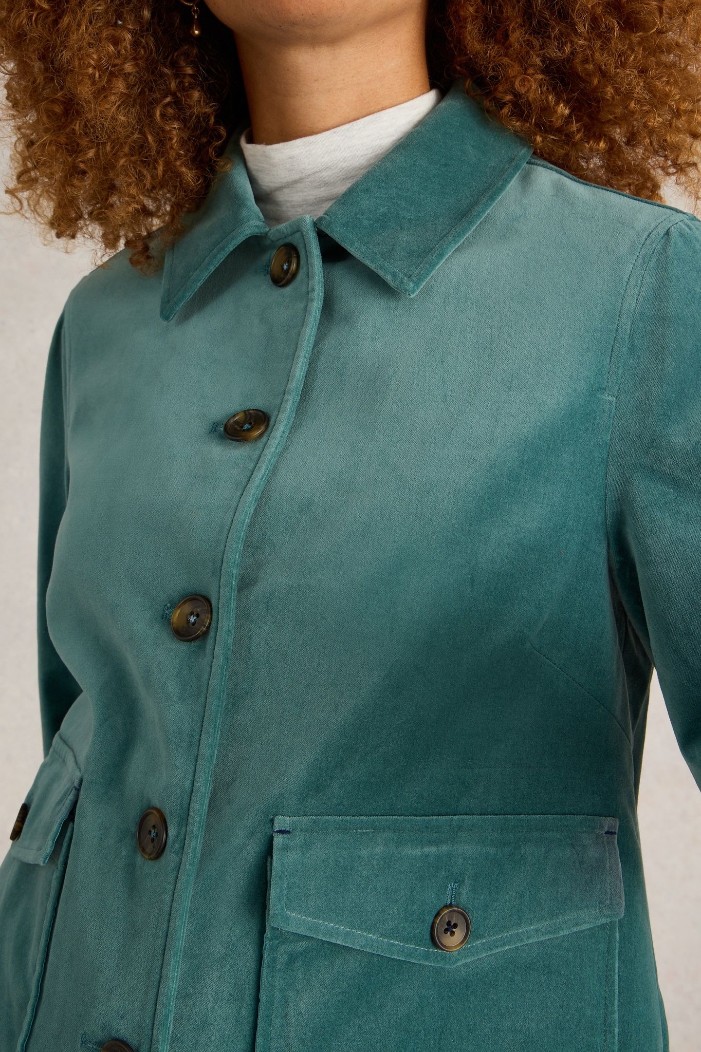 AMELIA VELVET JACKET DUS GREEN 4