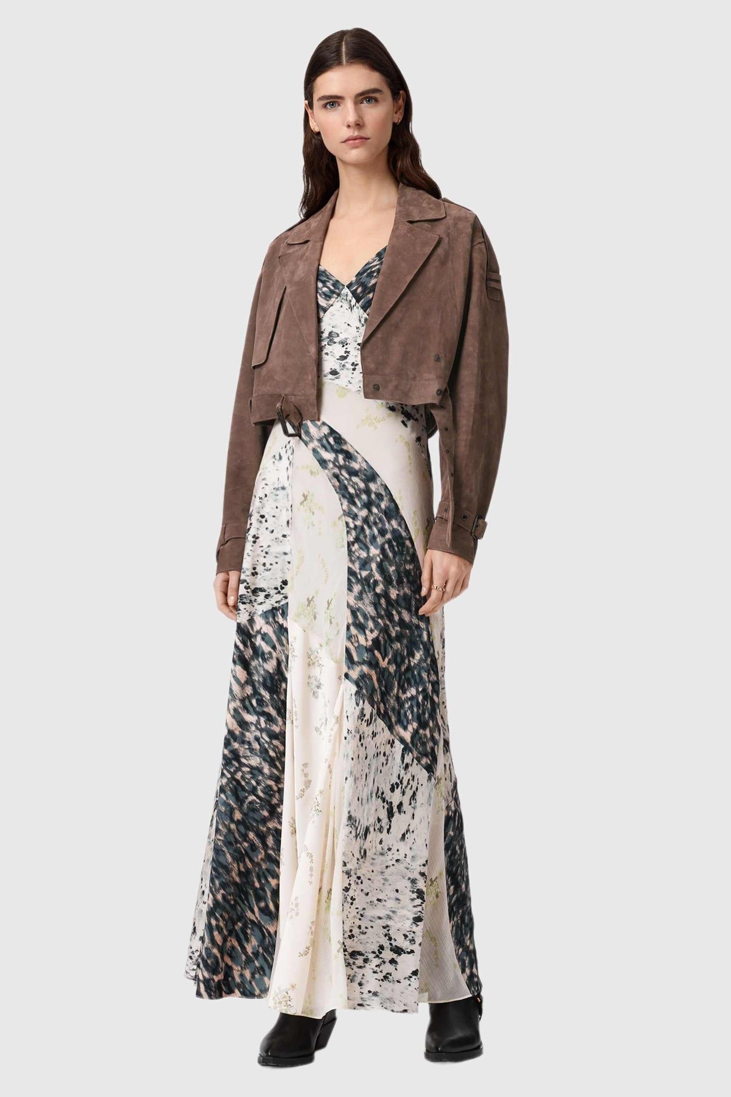 OPHELIA SUEDE JACKET MOLE BROWN 3