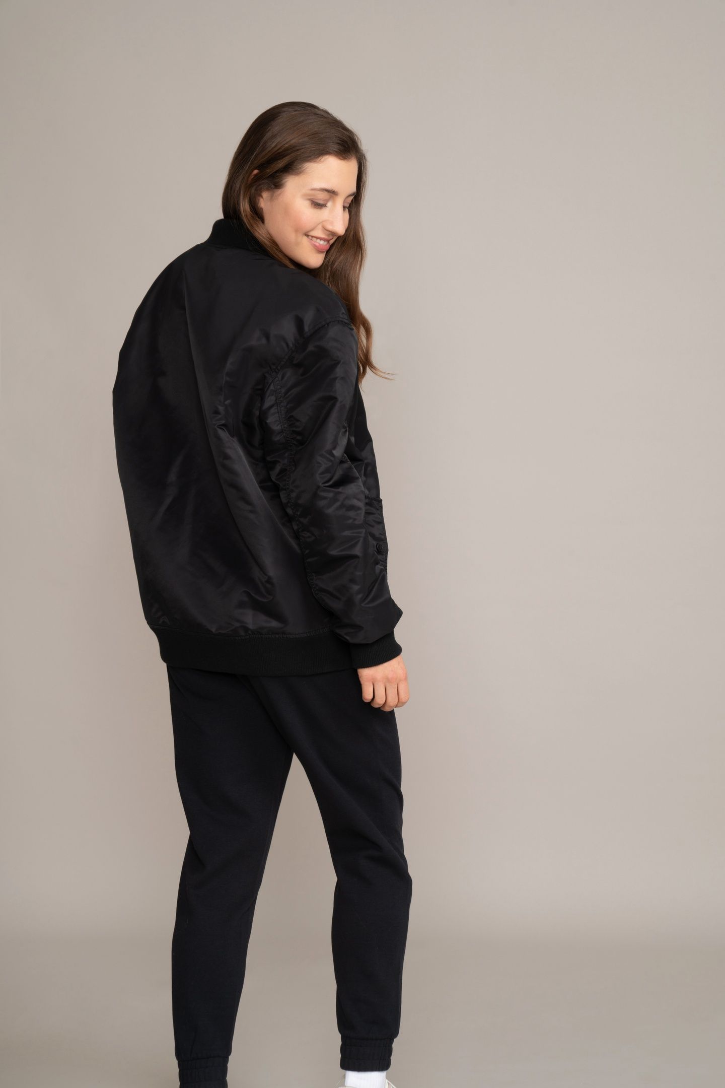 DAMEN WEIGHT PLATE BOMBER JACKET BLACK 4
