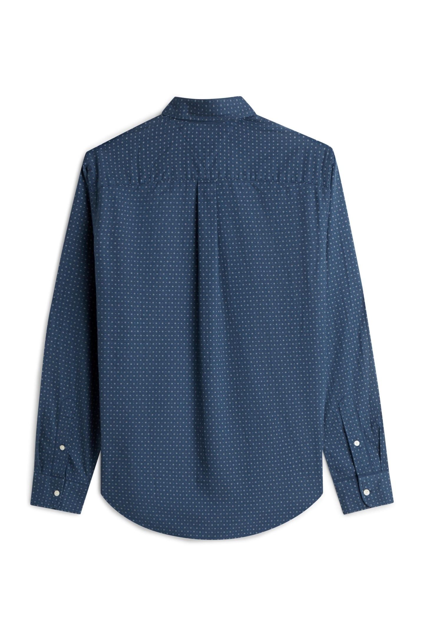 FLEX POPLIN MINI PRINT SHIRT AEGEAN SEA 4