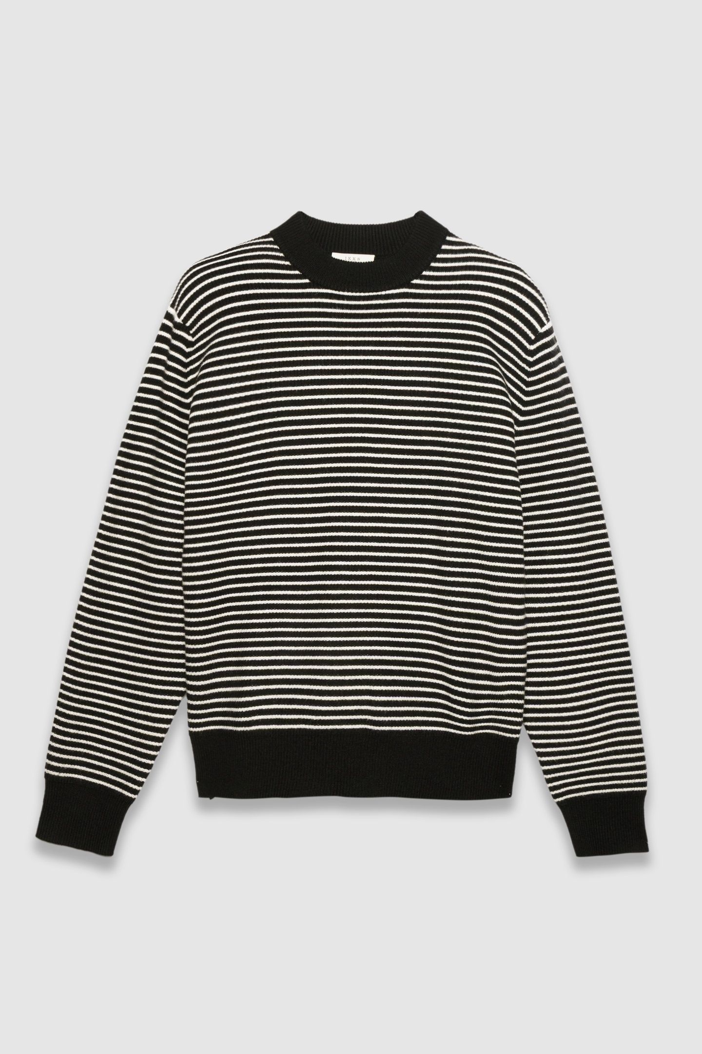BLACK KNIT SAILOR SWEATER WITH WHITE STRIPES 4