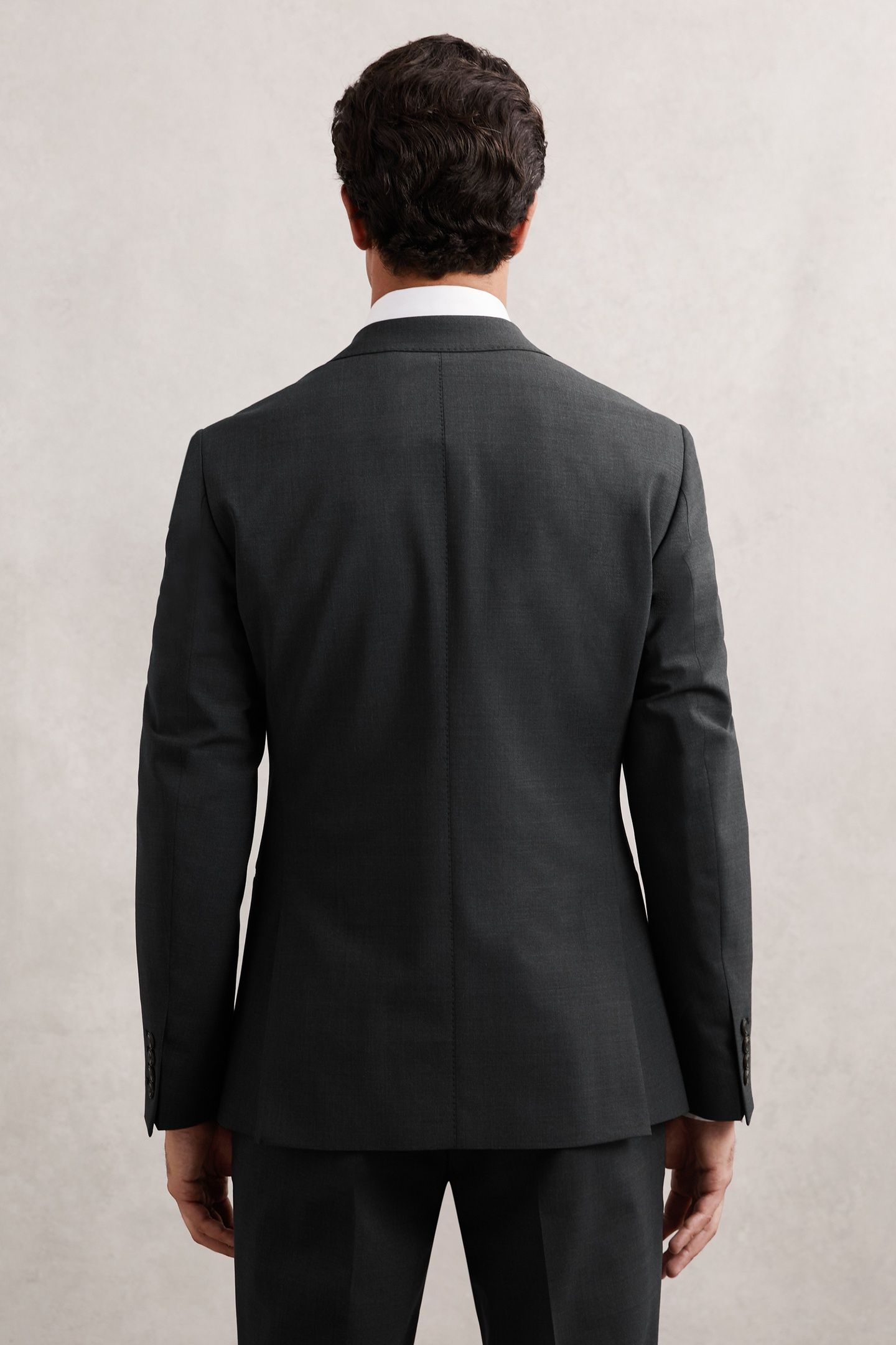 SB 2B NOTCH PLAIN WEAVE BLAZER GREY 4