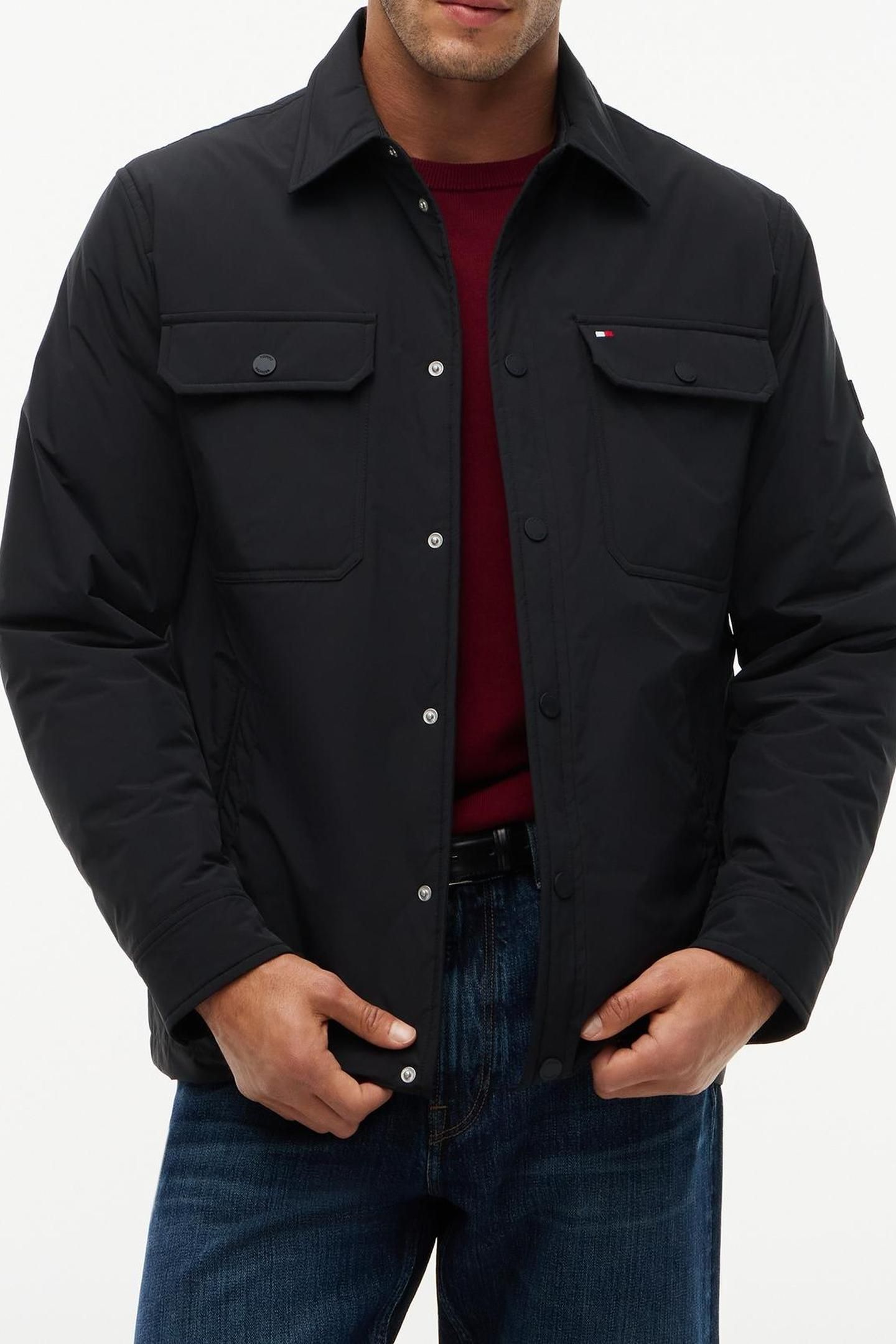 PACKABLE LIGHTWEIGHT SHIRT JACKET BLACK 1