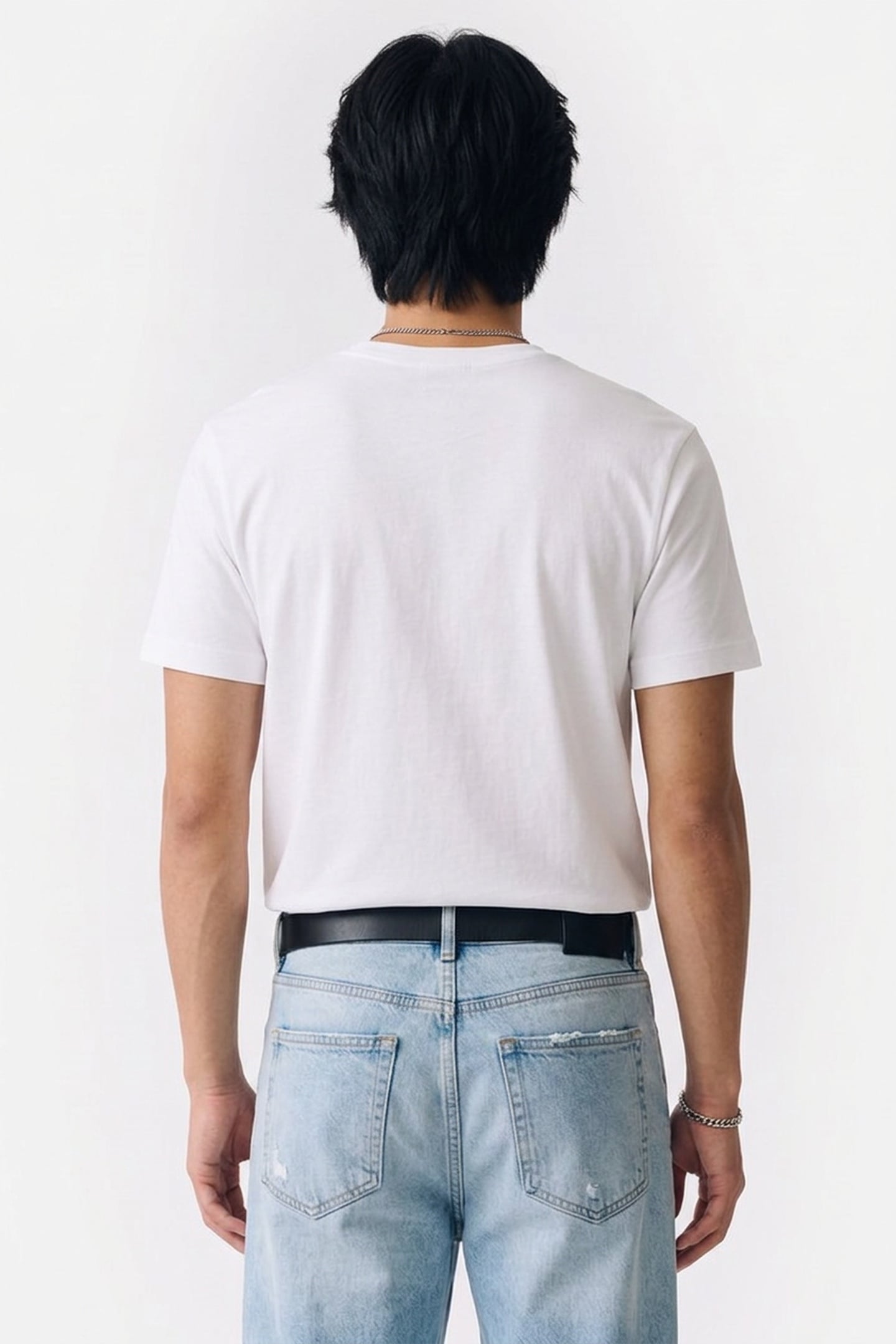 S/S CREW NECK CLASSIC WHITE W/DEEP LAGOON LOGO 2