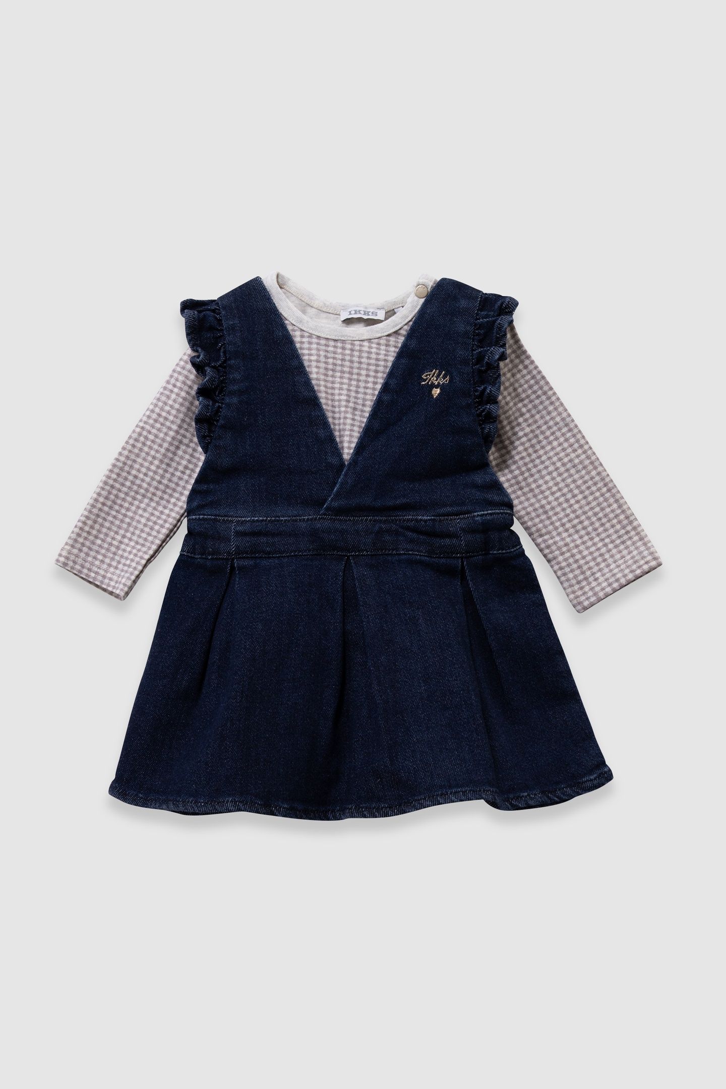 BABY GIRLS’ DENIM DRESS AND T-SHIRT OUTFIT 2