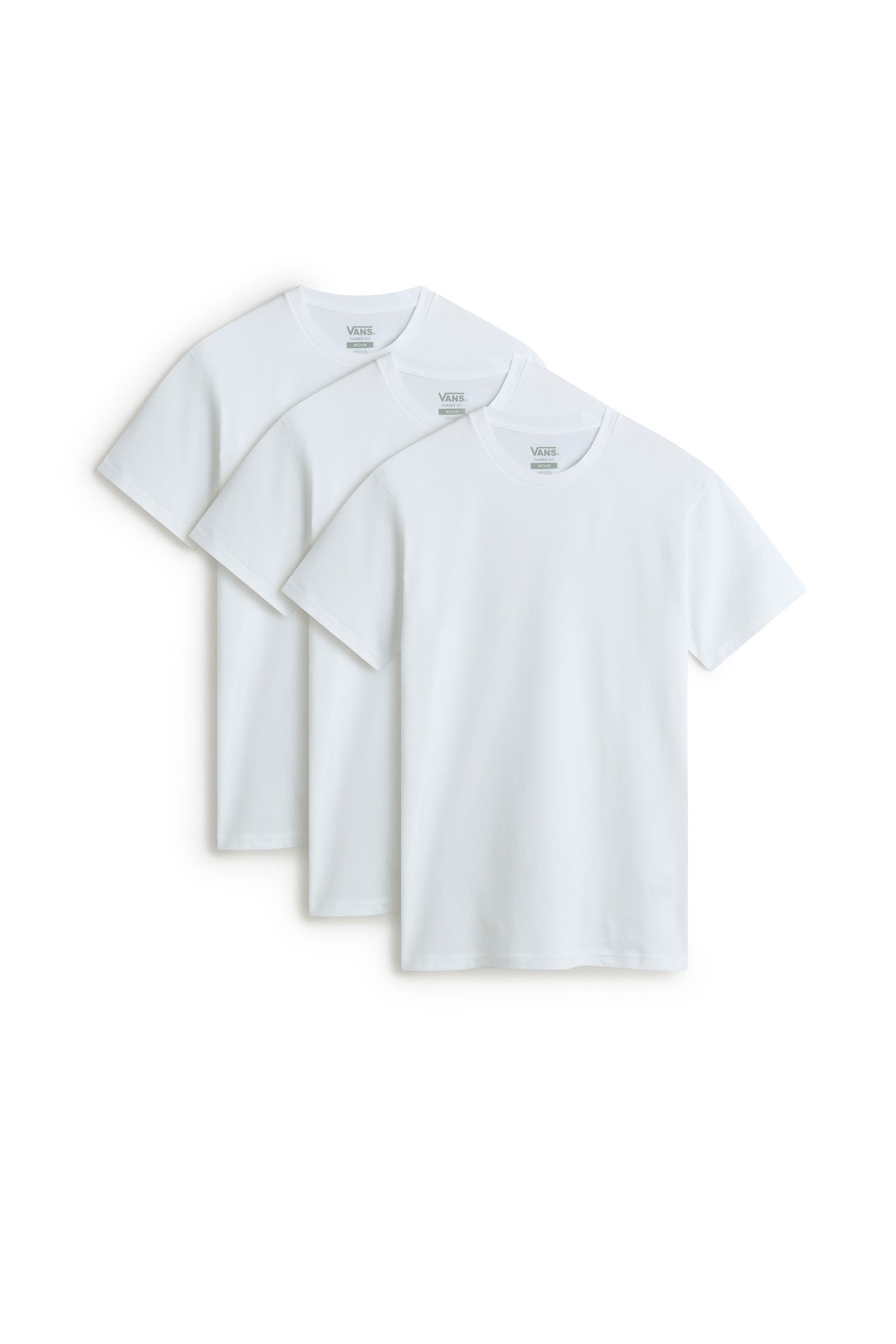 MN VANS BASIC TEE MULTIPACK WHITE 1