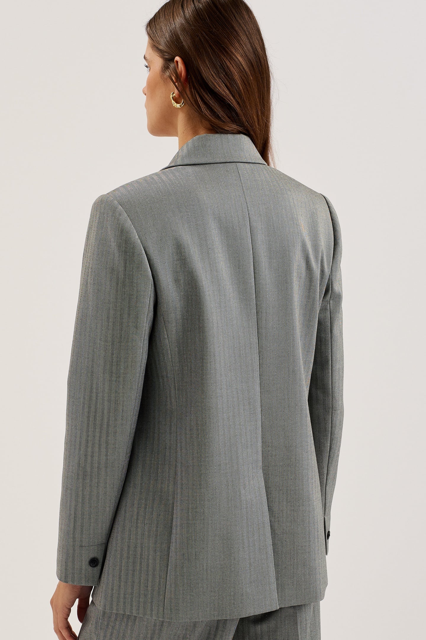 KOA PINSTRIPE SINGLE BREASTED TAILOR GREY 2