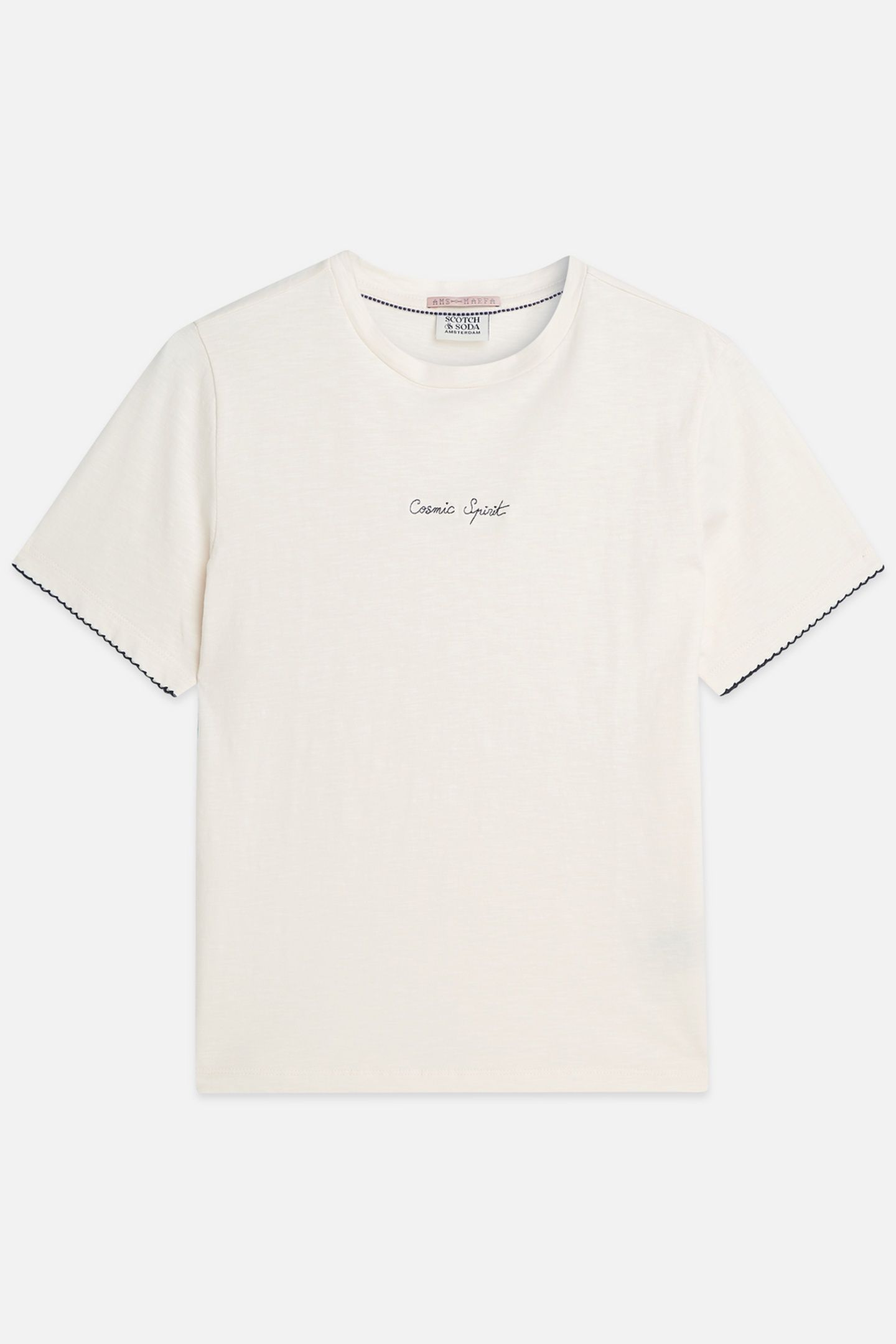 EMBROIDERED SLUB REGULAR-FIT T-SHIRT EGGNOG 4