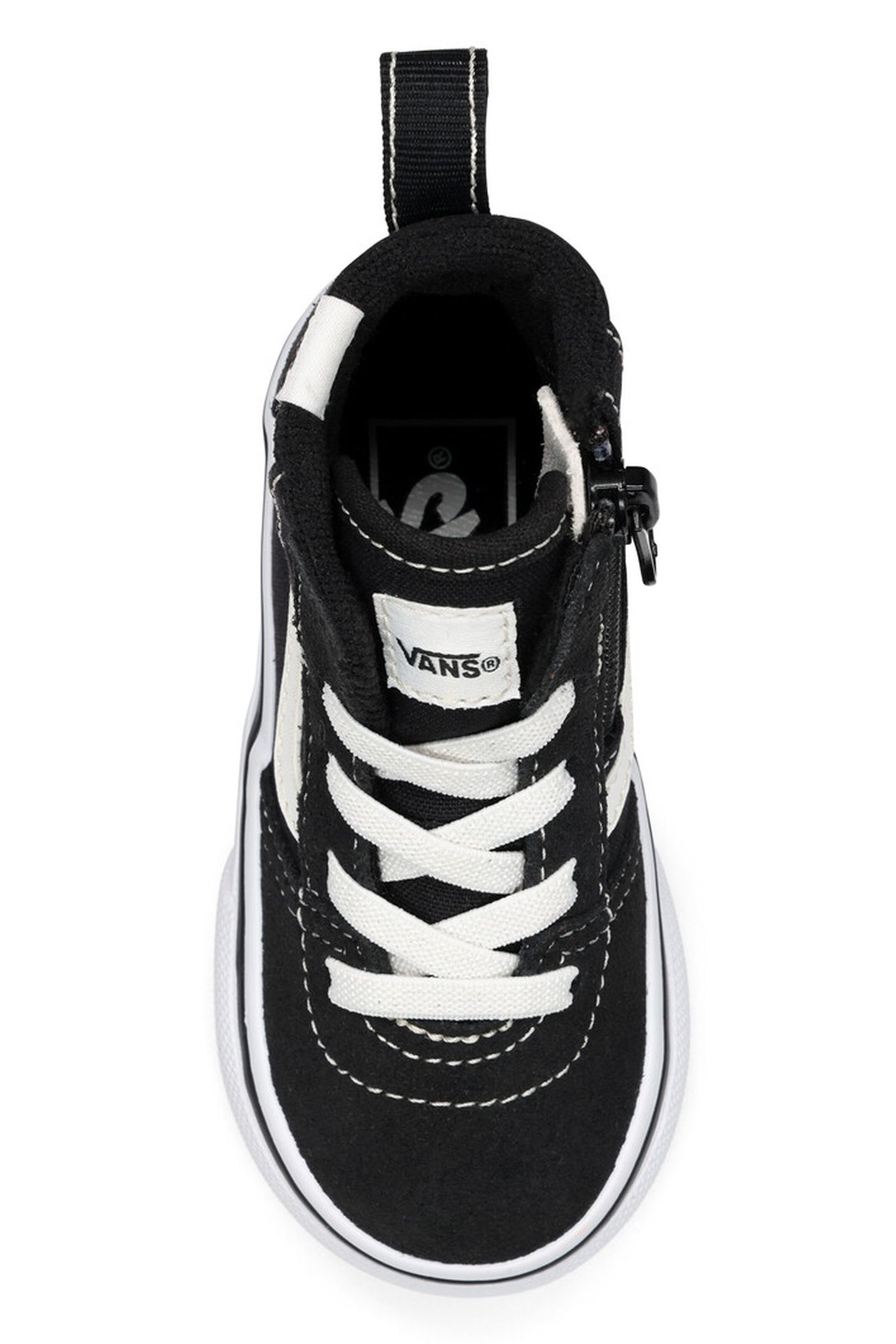 TODDLER ASHWOOD HI DECON SIDE ZIP SUEDE/CANVAS BLACK/WHITE 7