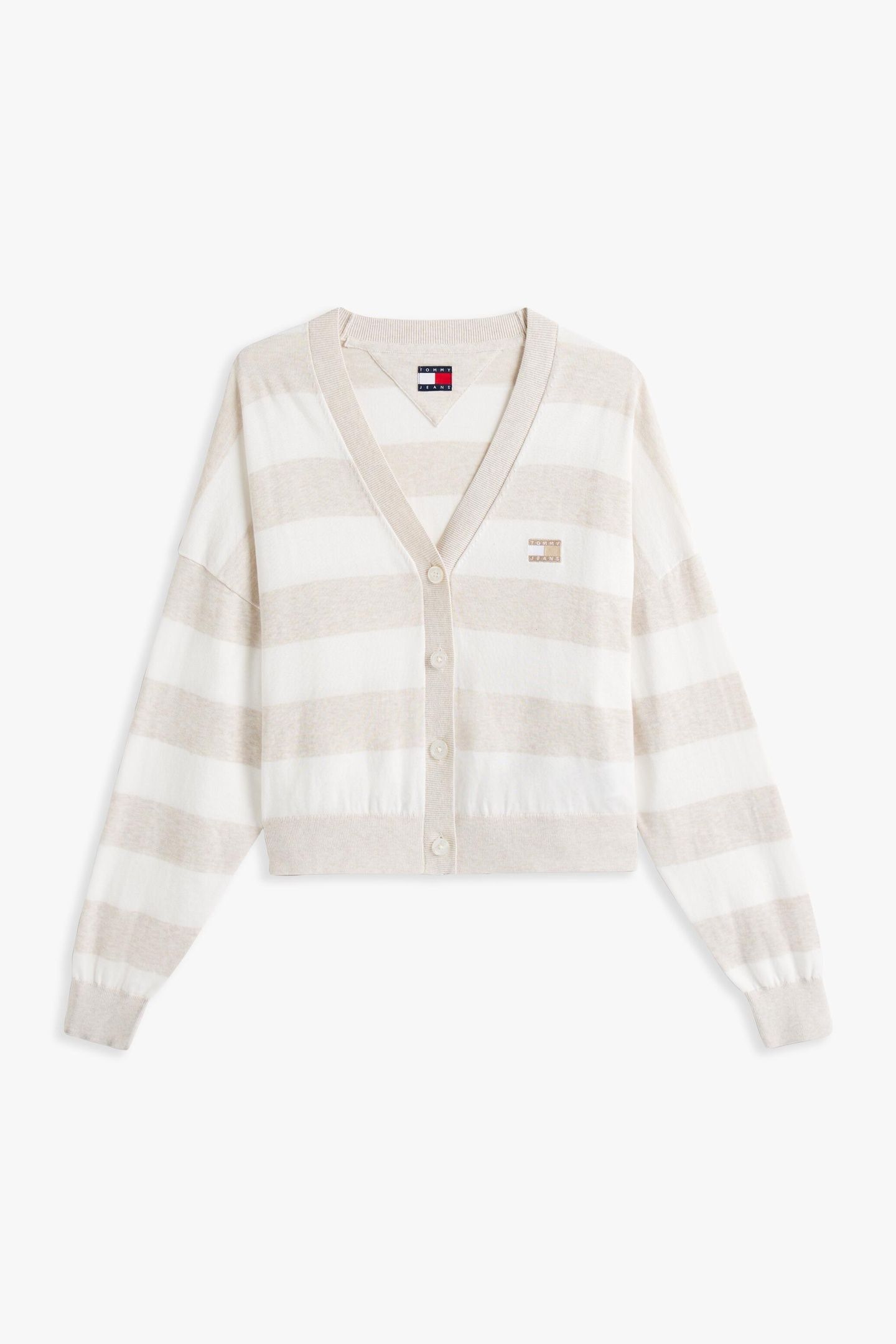TJW RELAXED STRIPE CARDIGAN OATMEAL HEATHER/STRIPE 4