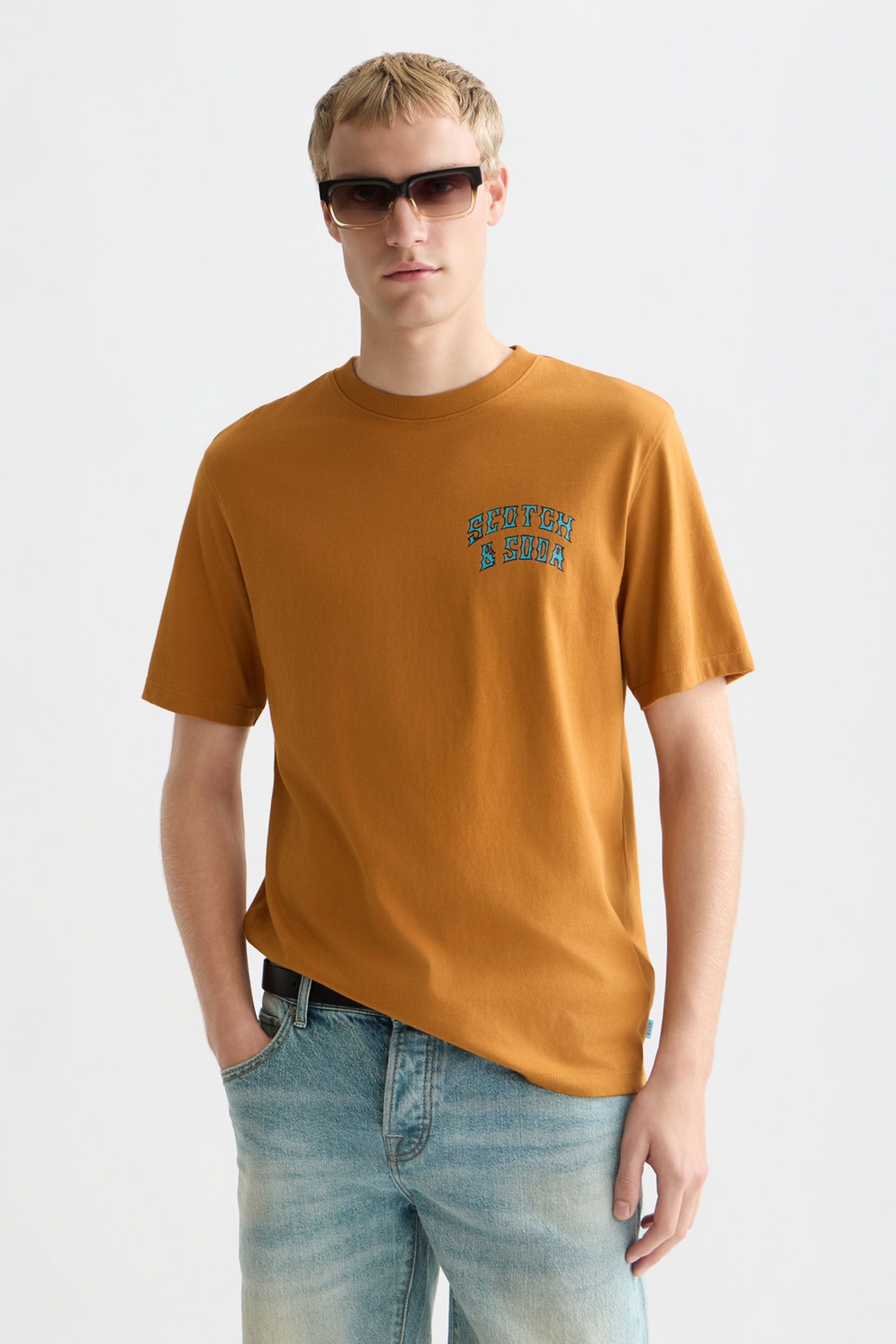 FRONT AND BACK ARTWORK REGULARFIT TSHIRT MEDIUM BROWN 1