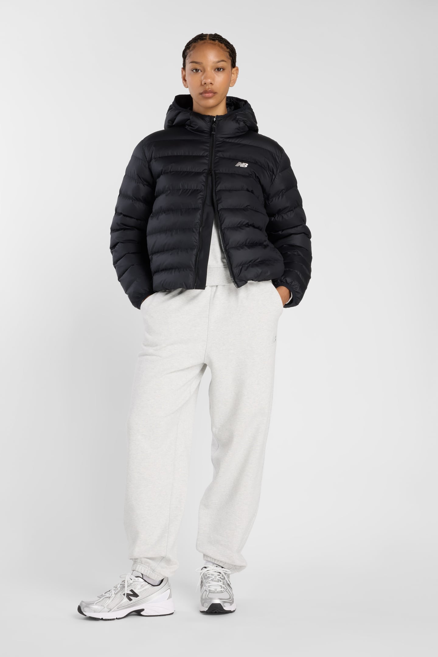 SPORT ESSENTIALS HOODED PUFFER BLACK 3