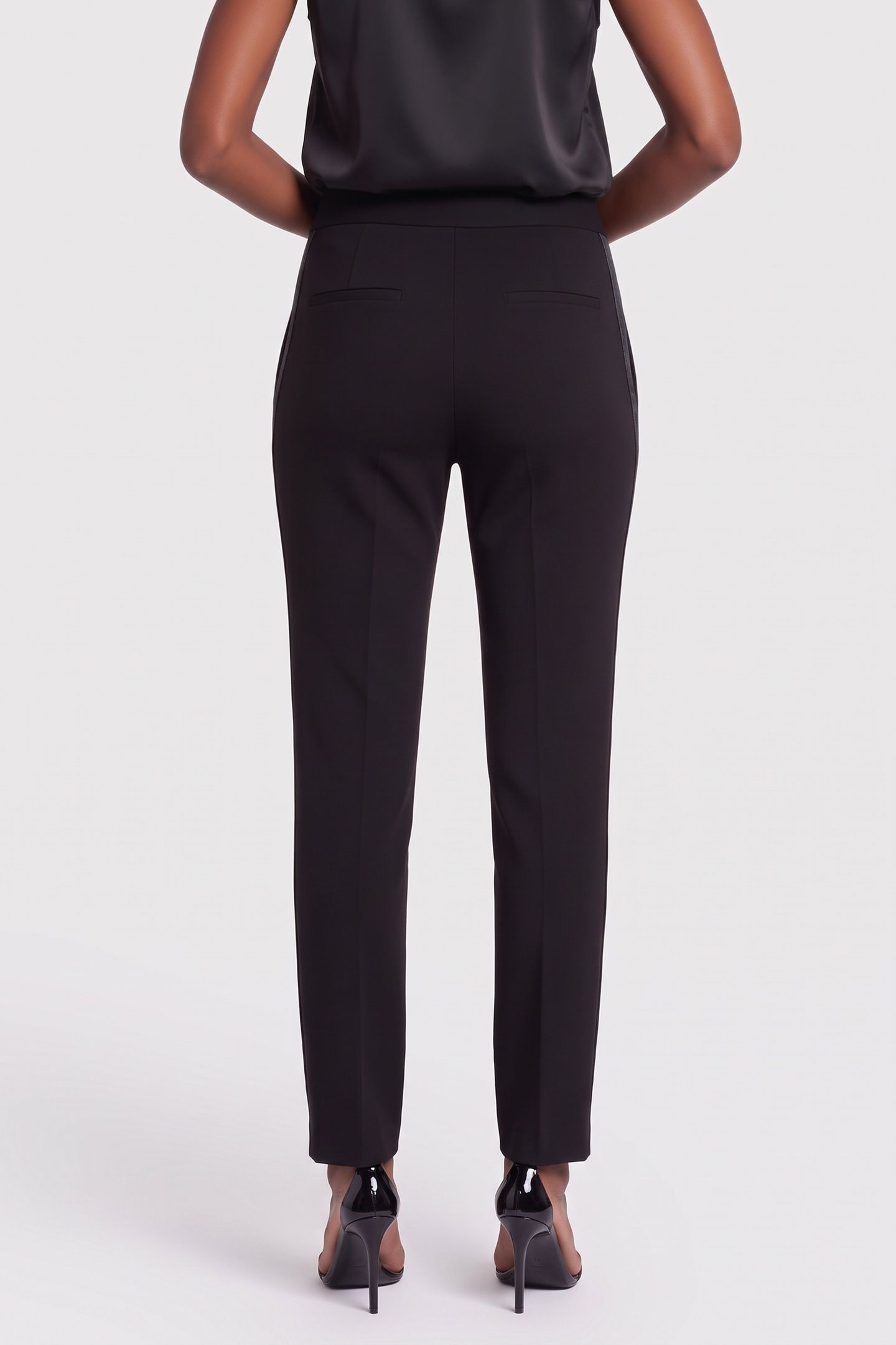 PUNTO PANTS WITH SLITS BLACK 4
