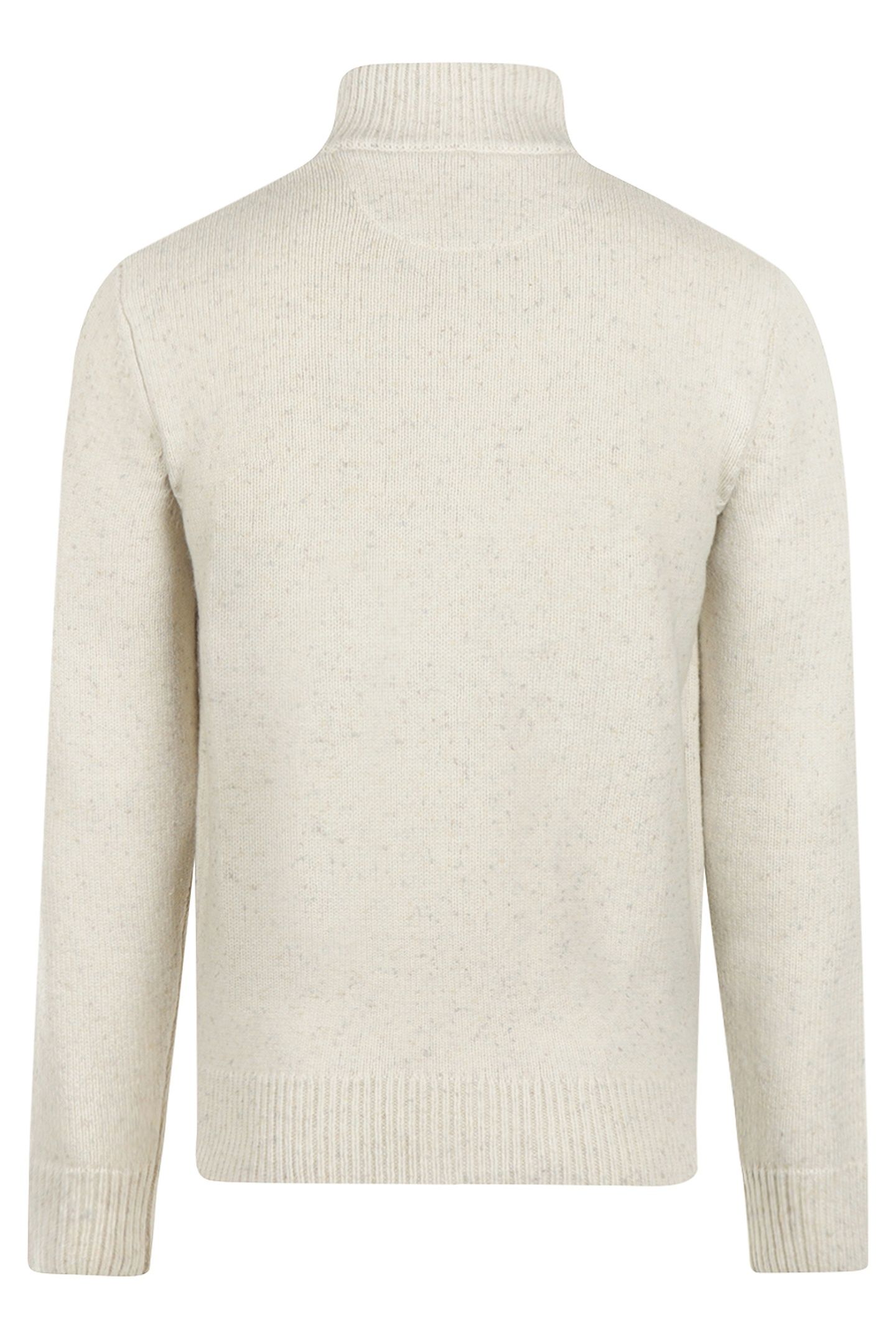ZIP THRU FISHERMANS CARDIGAN STONE 2