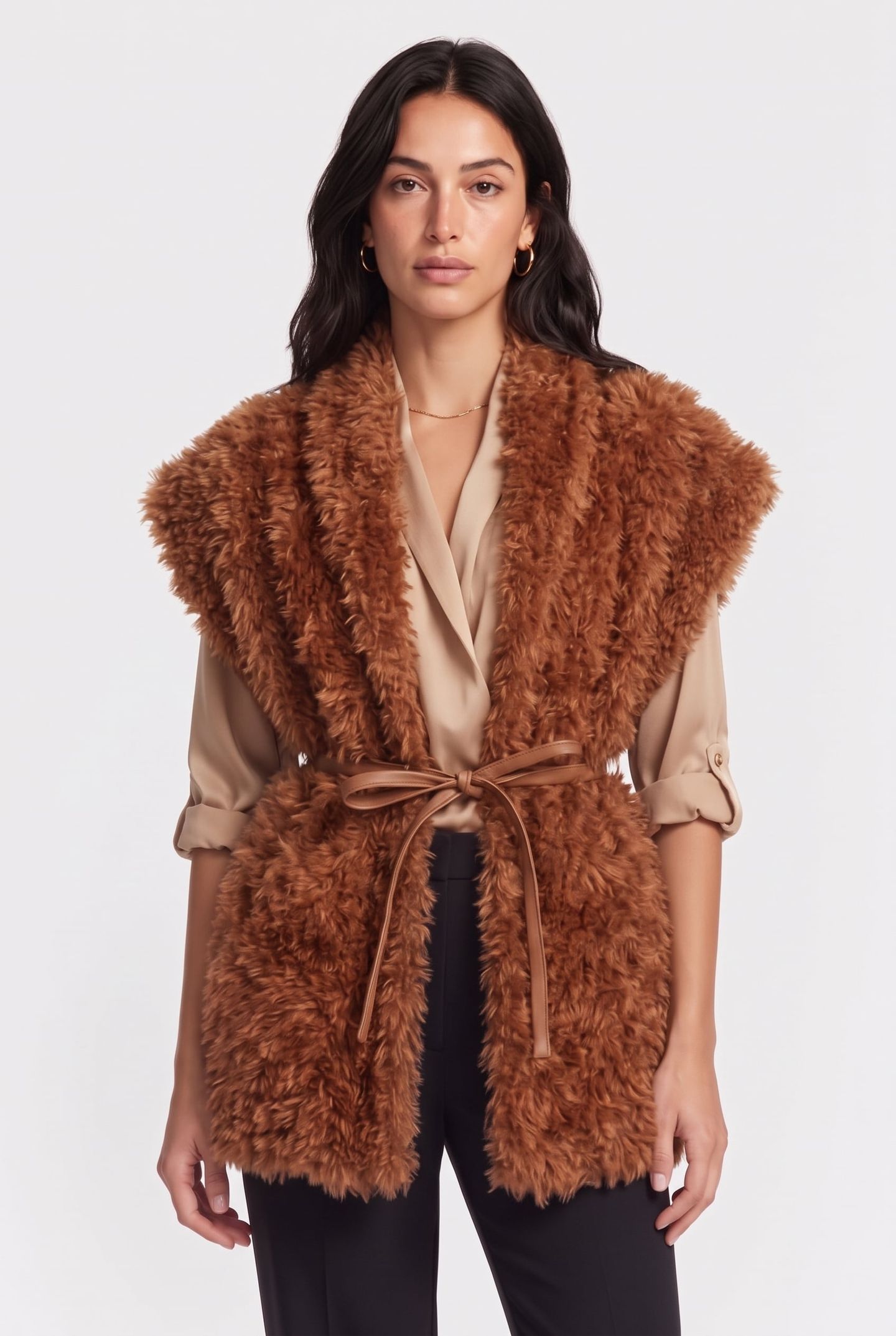 DIAZ GILET BROWN 1