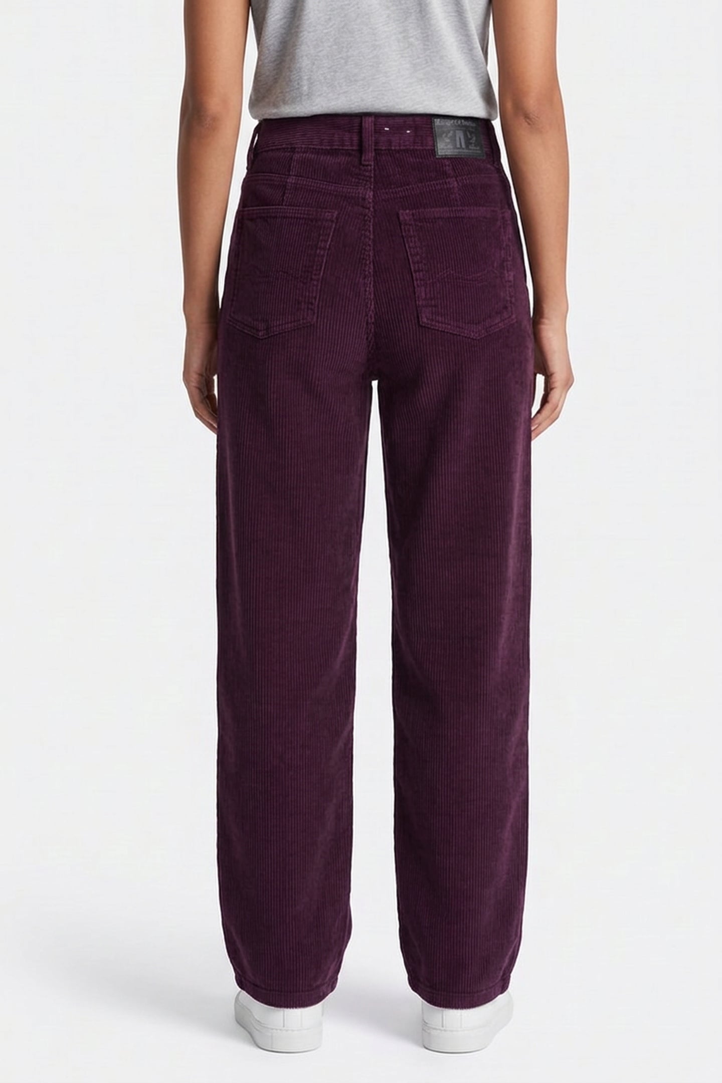 LEILA CORD PANTS MAUVE WINE CORDUROY 2