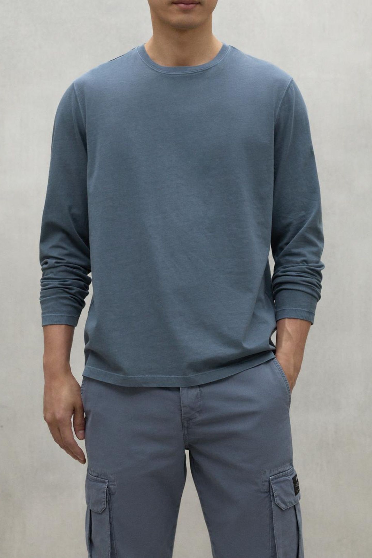 LAREDOALF LONG SLEEVE T-SHIRT STEEL BLUE 1
