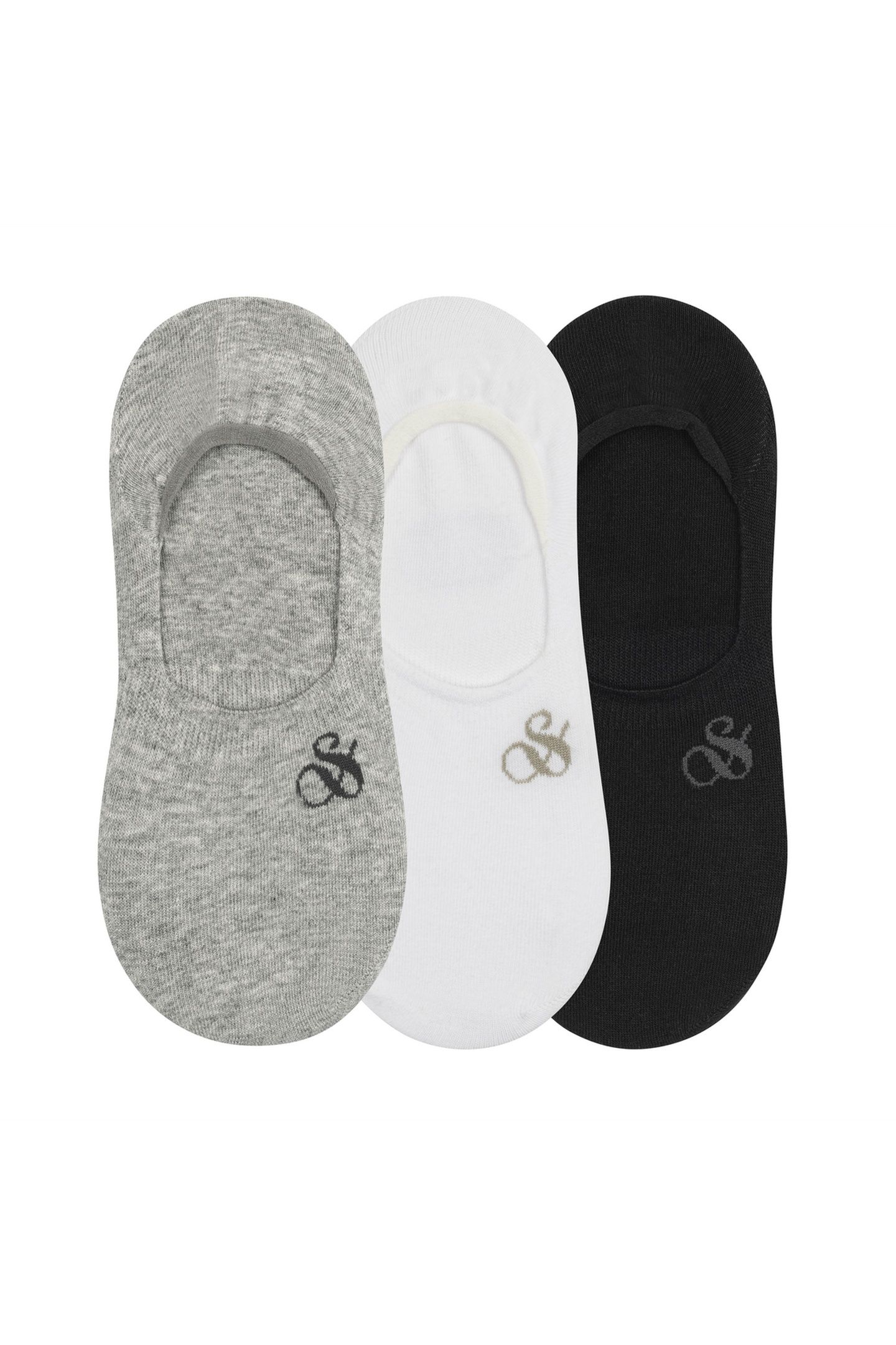 3PK MENS NON TERRY LINER MEDIUM GREY 1