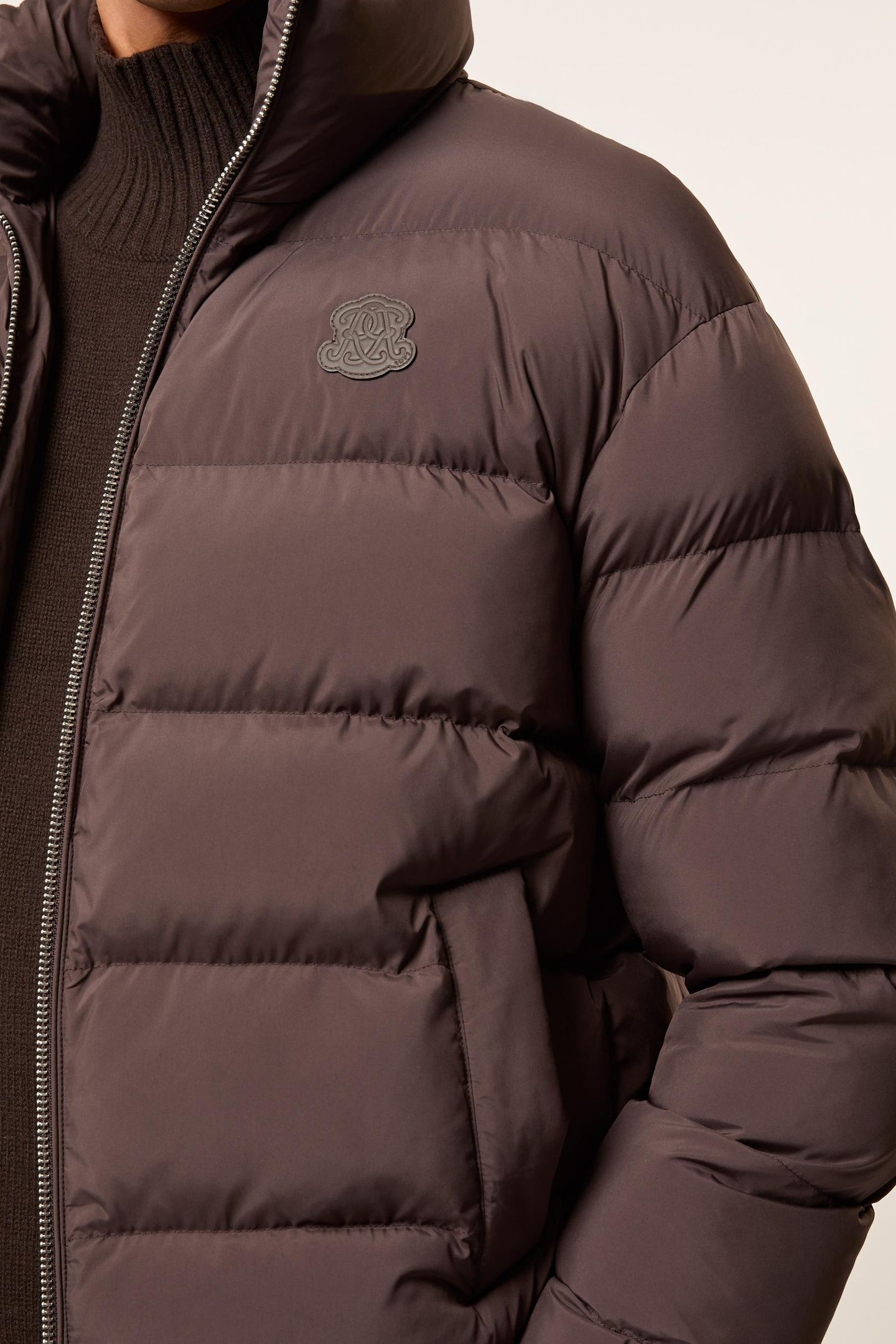 LS QUILTED PUFFER JACKET BROWN 6