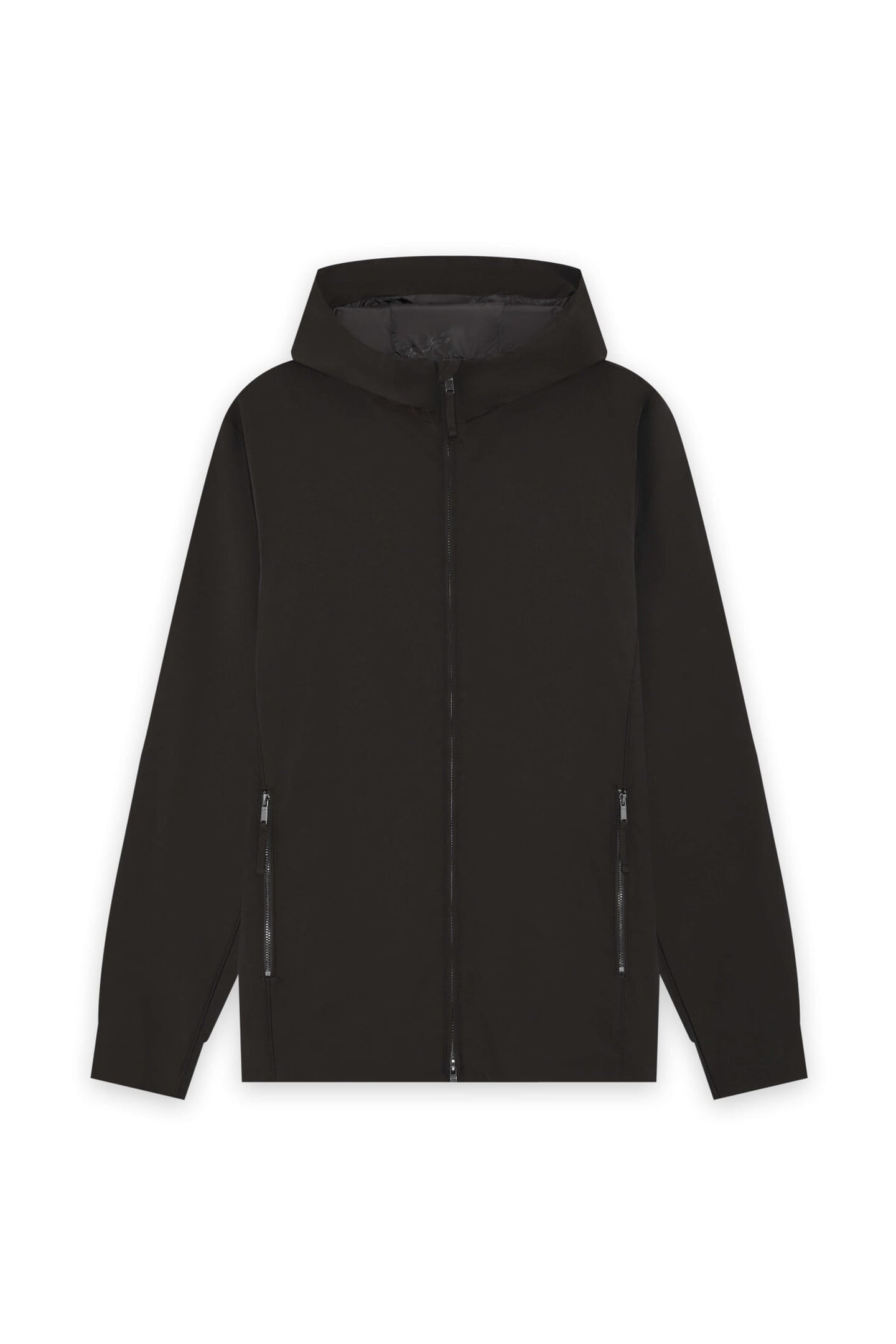 NYLON ZIP THROUGH HOODED JACKET LICORICE 4