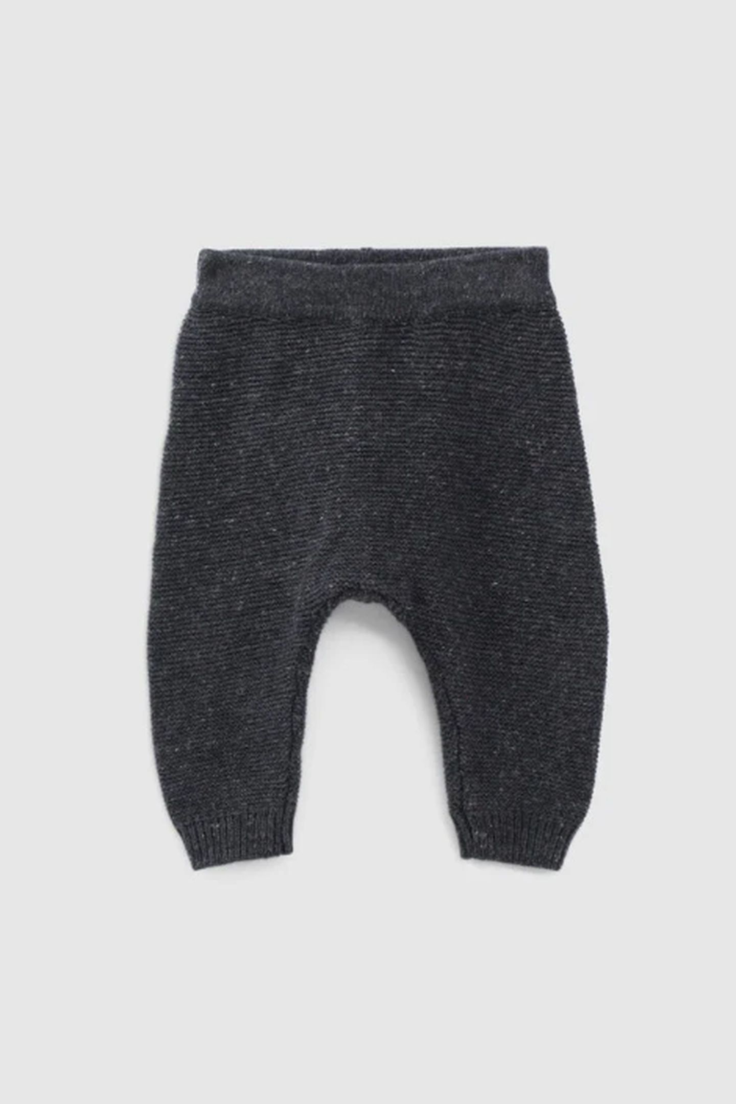 HEATHER GREY PANTS IN ORGANIC COTTON KNIT BABY 1