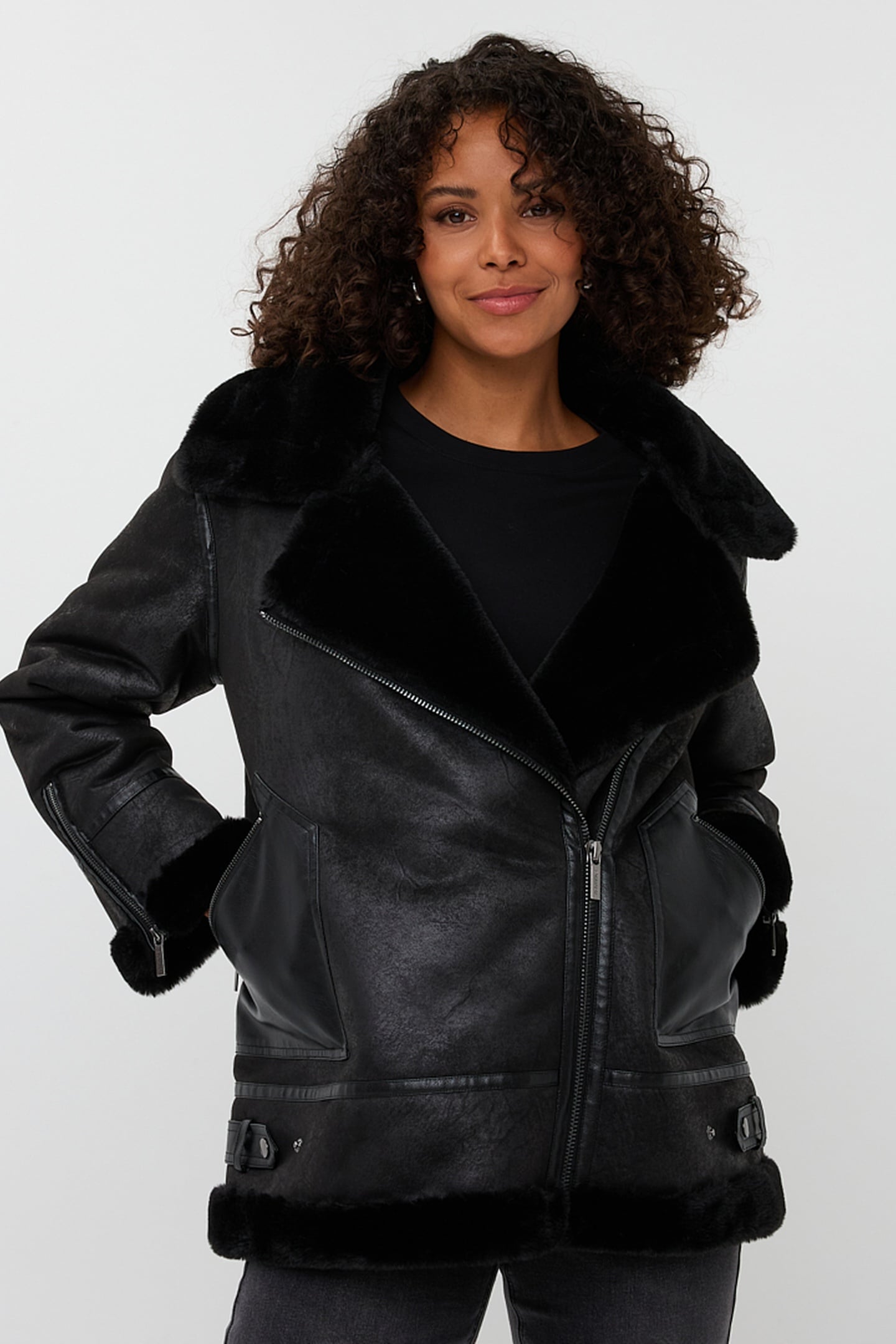 JACKET SUEDINE LONG BLACK 3