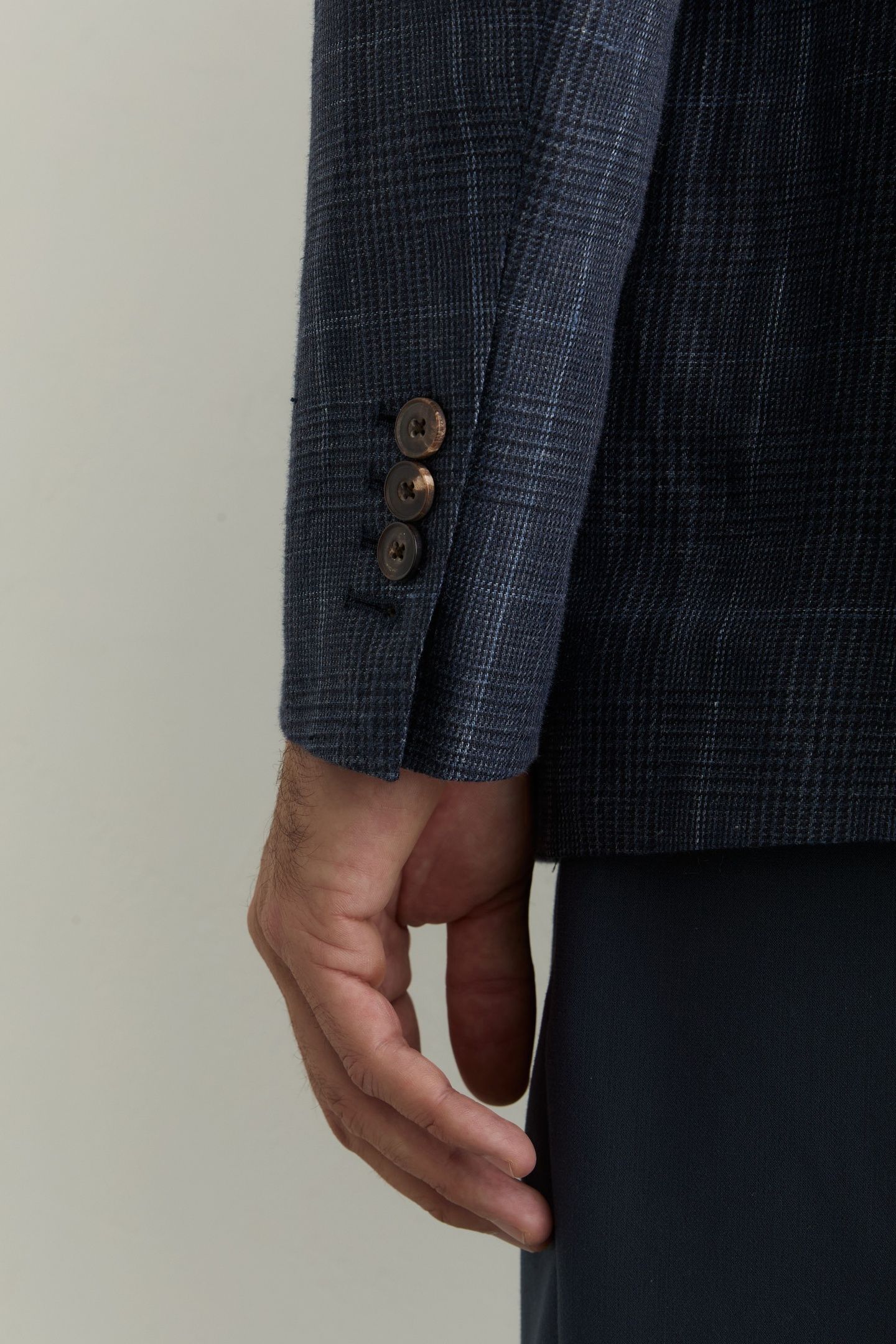 DB PEAK PRINCE OF WALES CHECK BLAZER NAVY 6