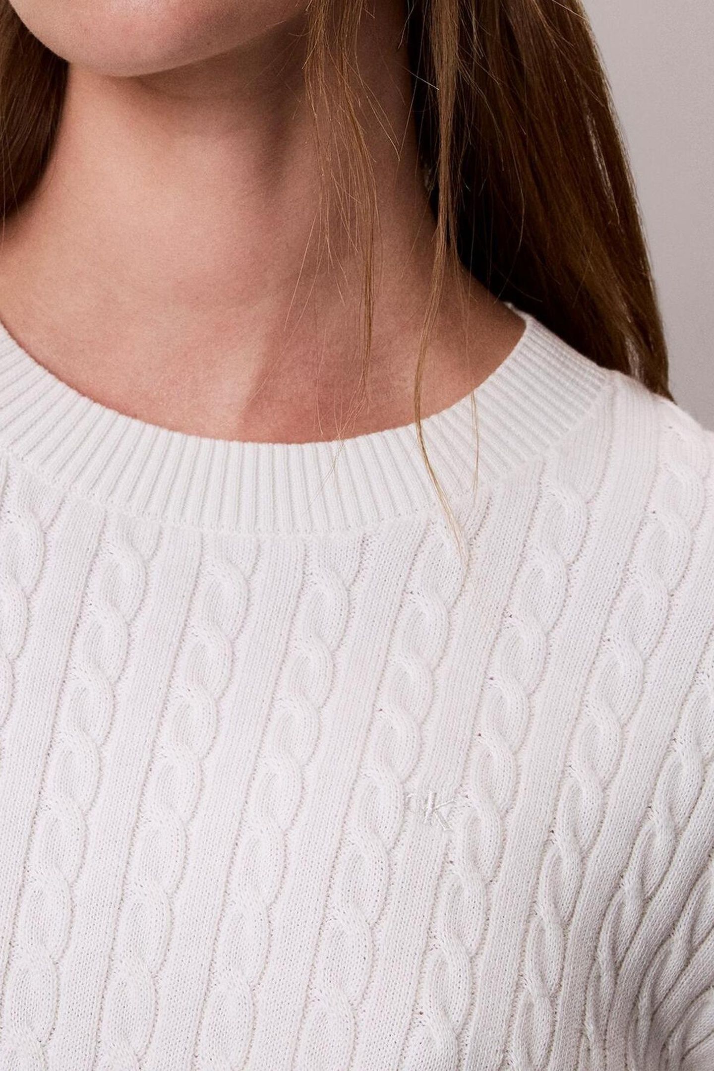 LS COTTON CABLE CREW TOFU 5