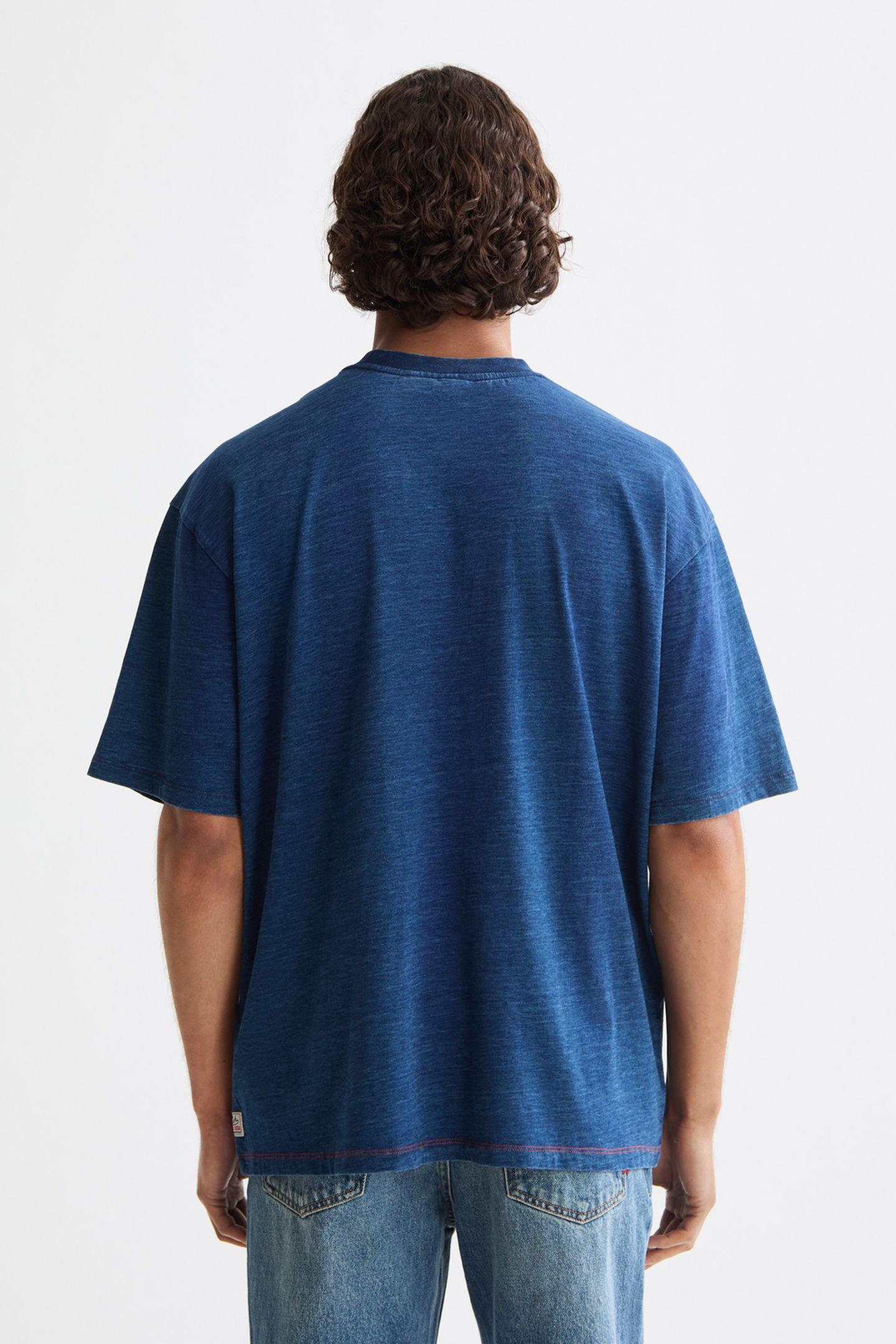 WASHED 1 POCKET INDIGO T-SHIRT 2
