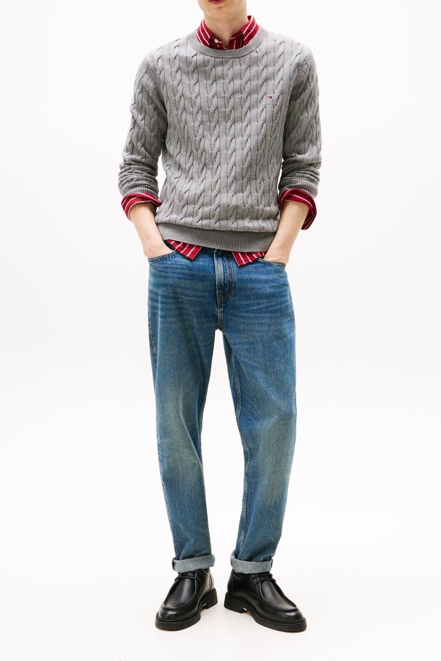 CLASSIC COTTON CABLE MEDIUM GREY HEATHER 4