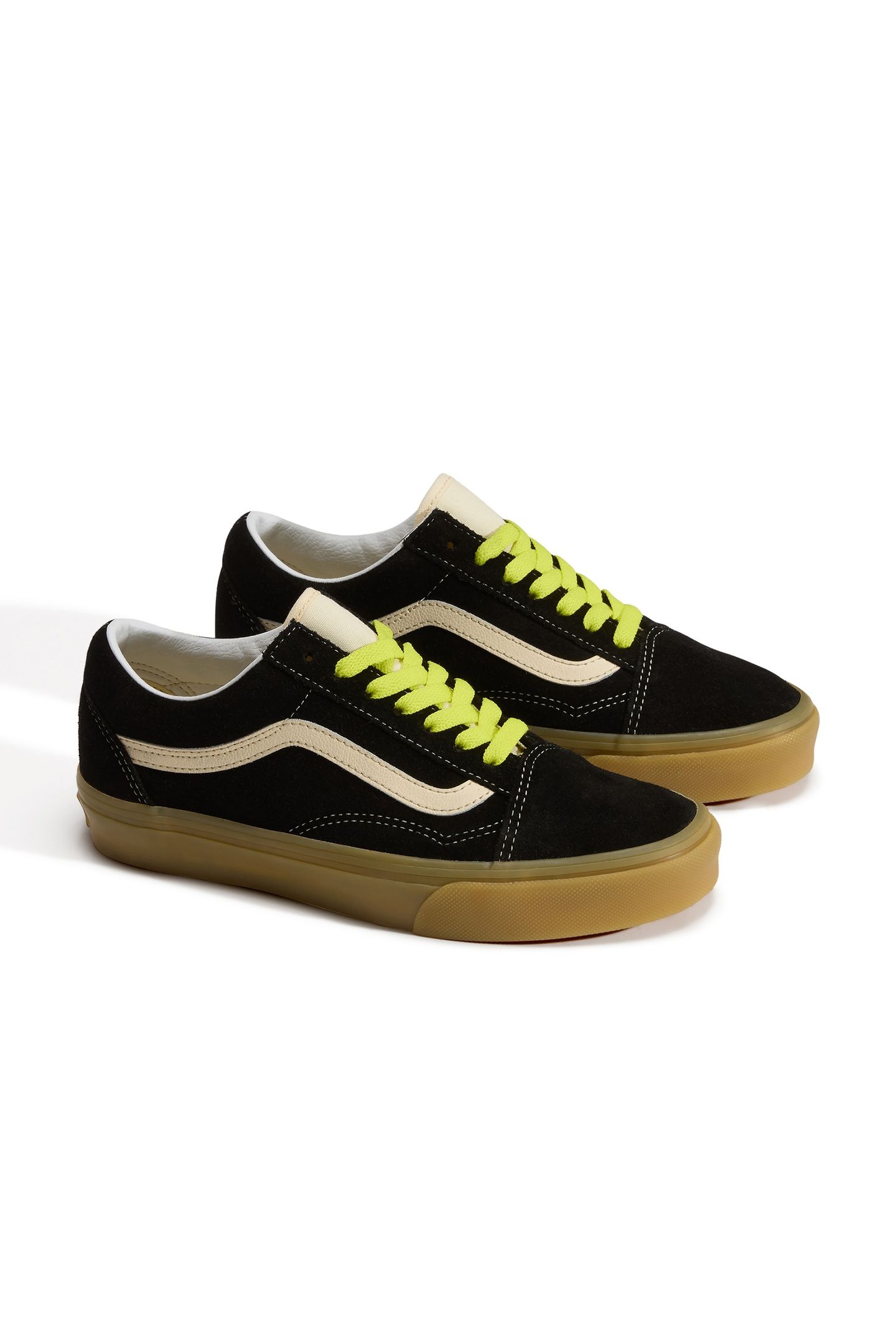 UNISEX OLD SKOOL POP LACE BLACK/FLURO LIME 3
