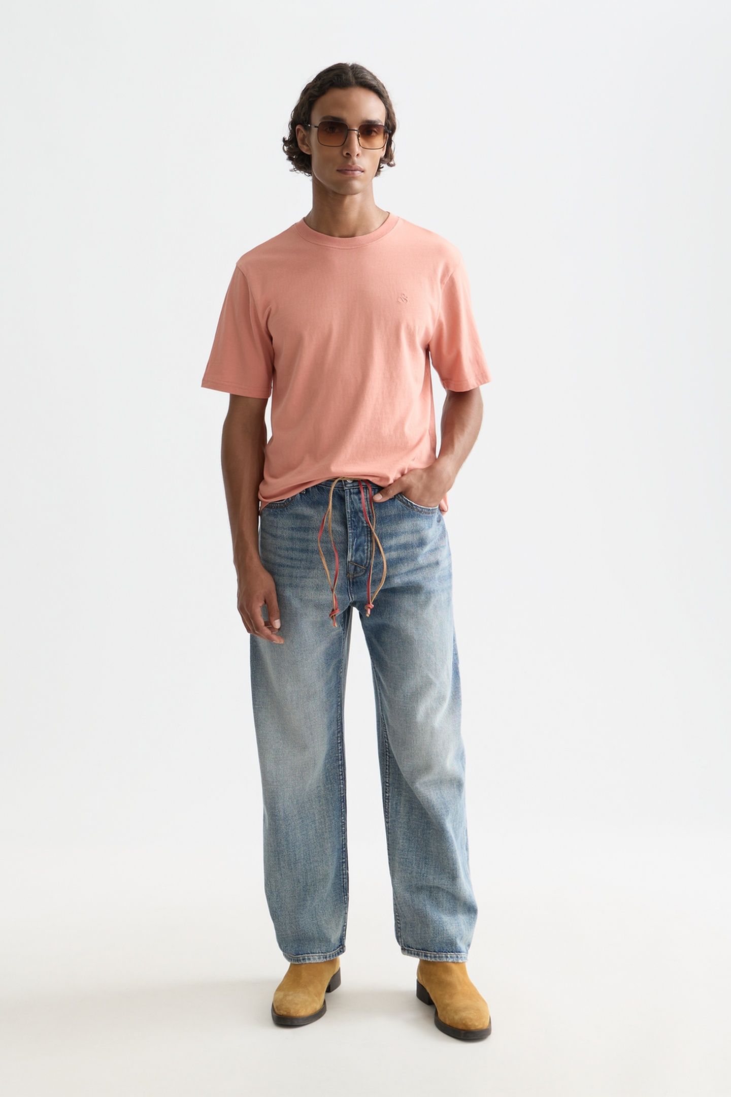 SEASONAL CORE CHEST LOGO REGULAR-FIT T-SHIRT DARK PINK 3
