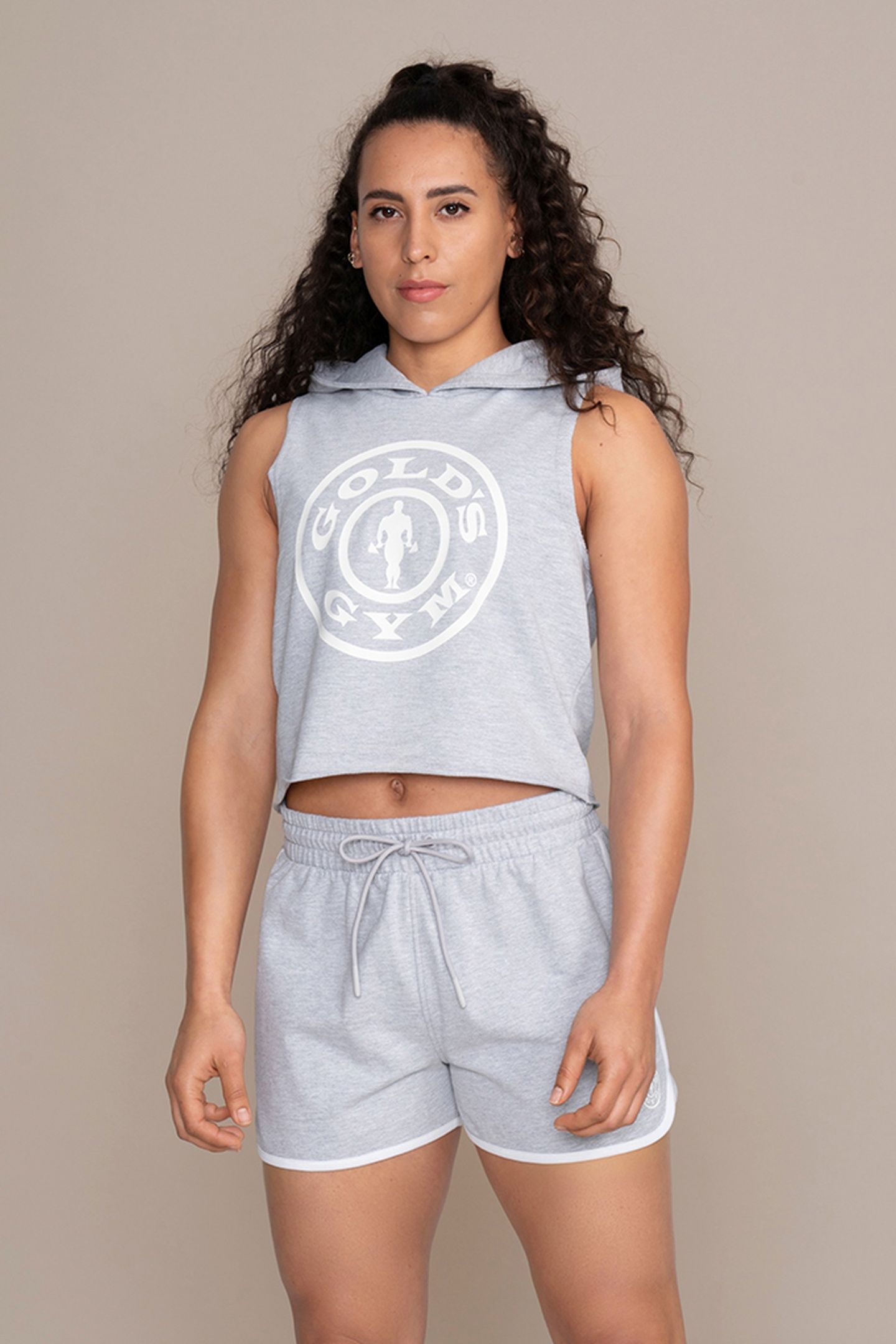 LADIES HOODED TANK GREY 2