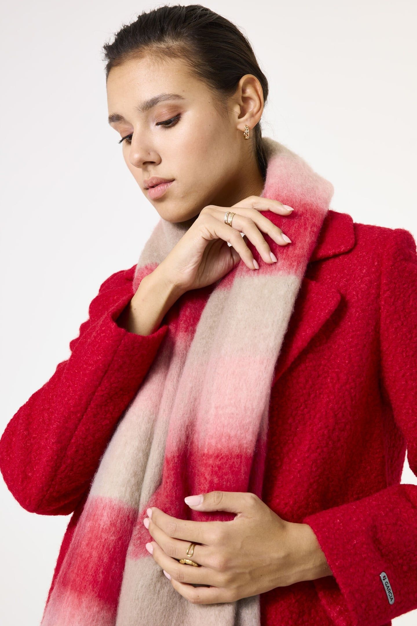 LADIES SCARF TRUE RED 4