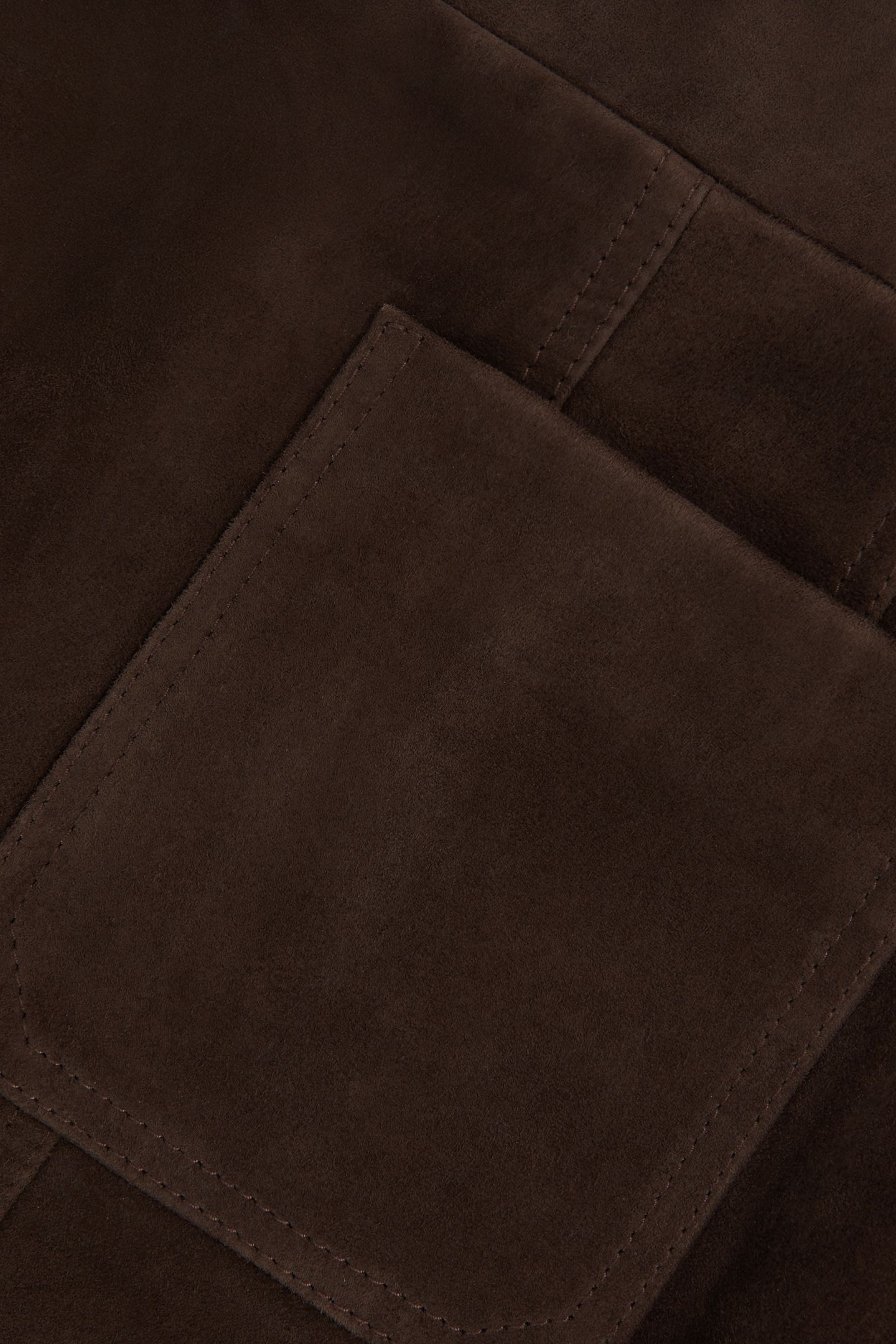 SUEDE PATCH POCKET MINI SKIRT CHOCOLATE BROWN 4