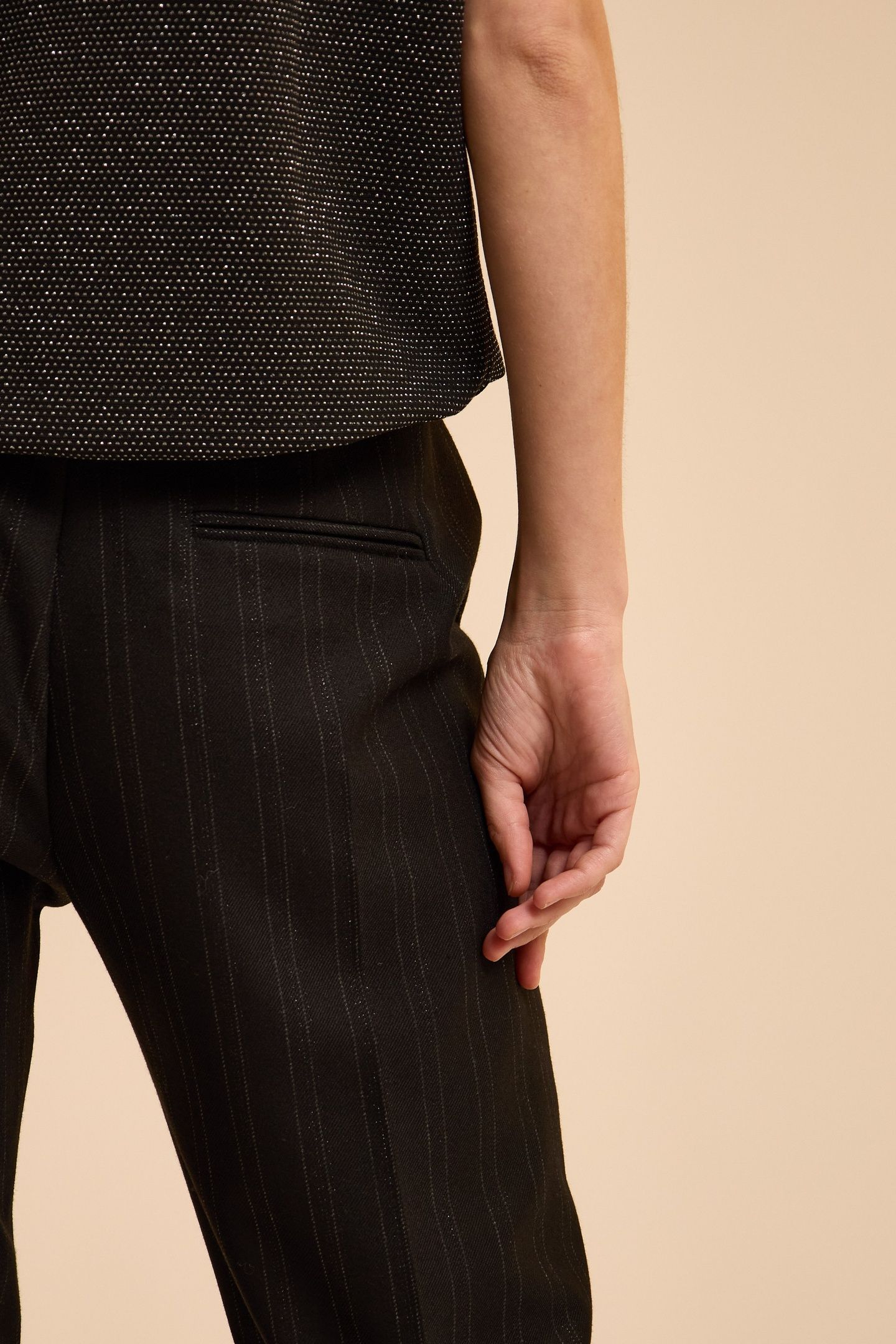 BLACK STRIPED SUIT TROUSERS LAURENCE 5