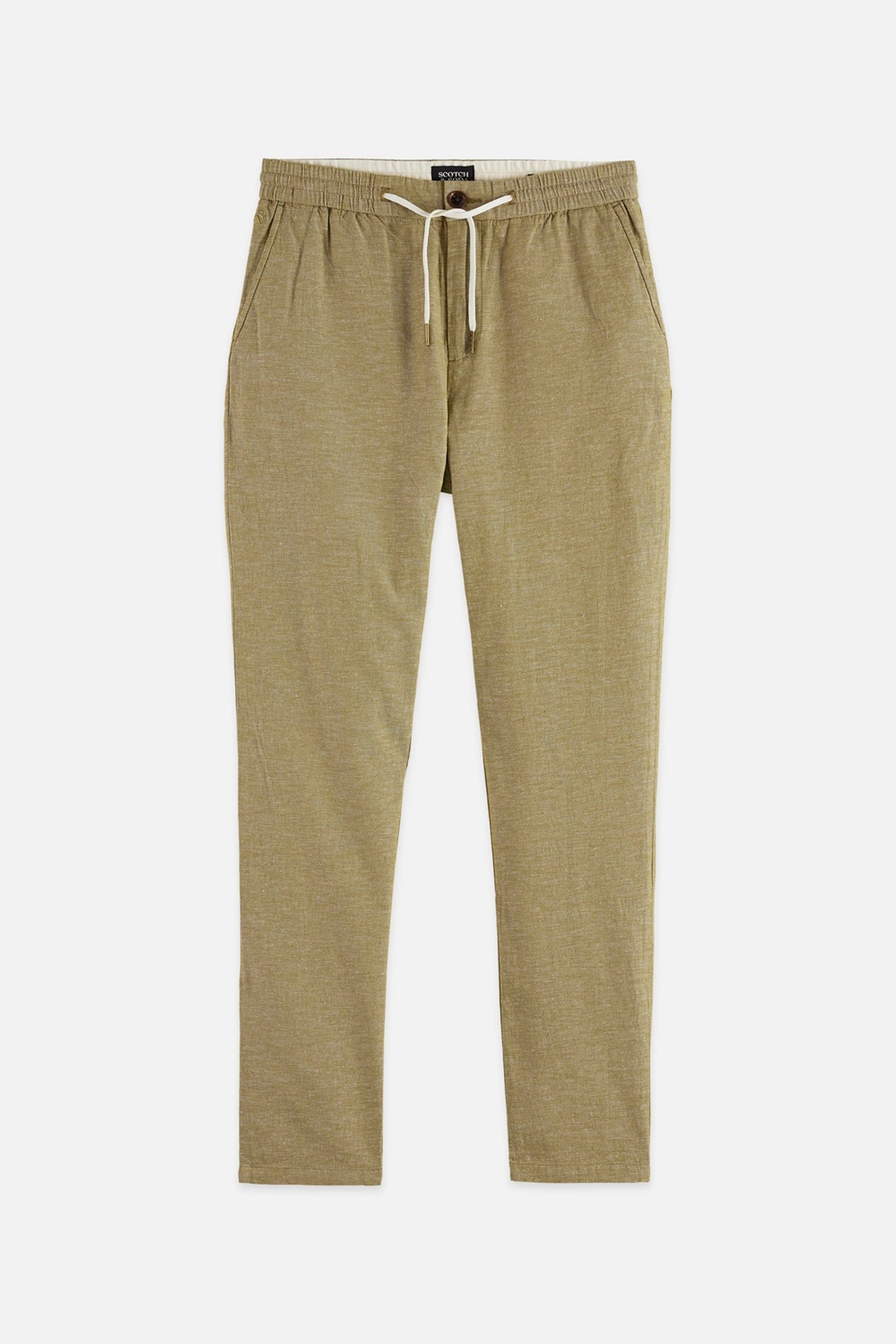 SEASONAL CORE WARREN COTTON LINEN JOGGER DARK GREEN 1
