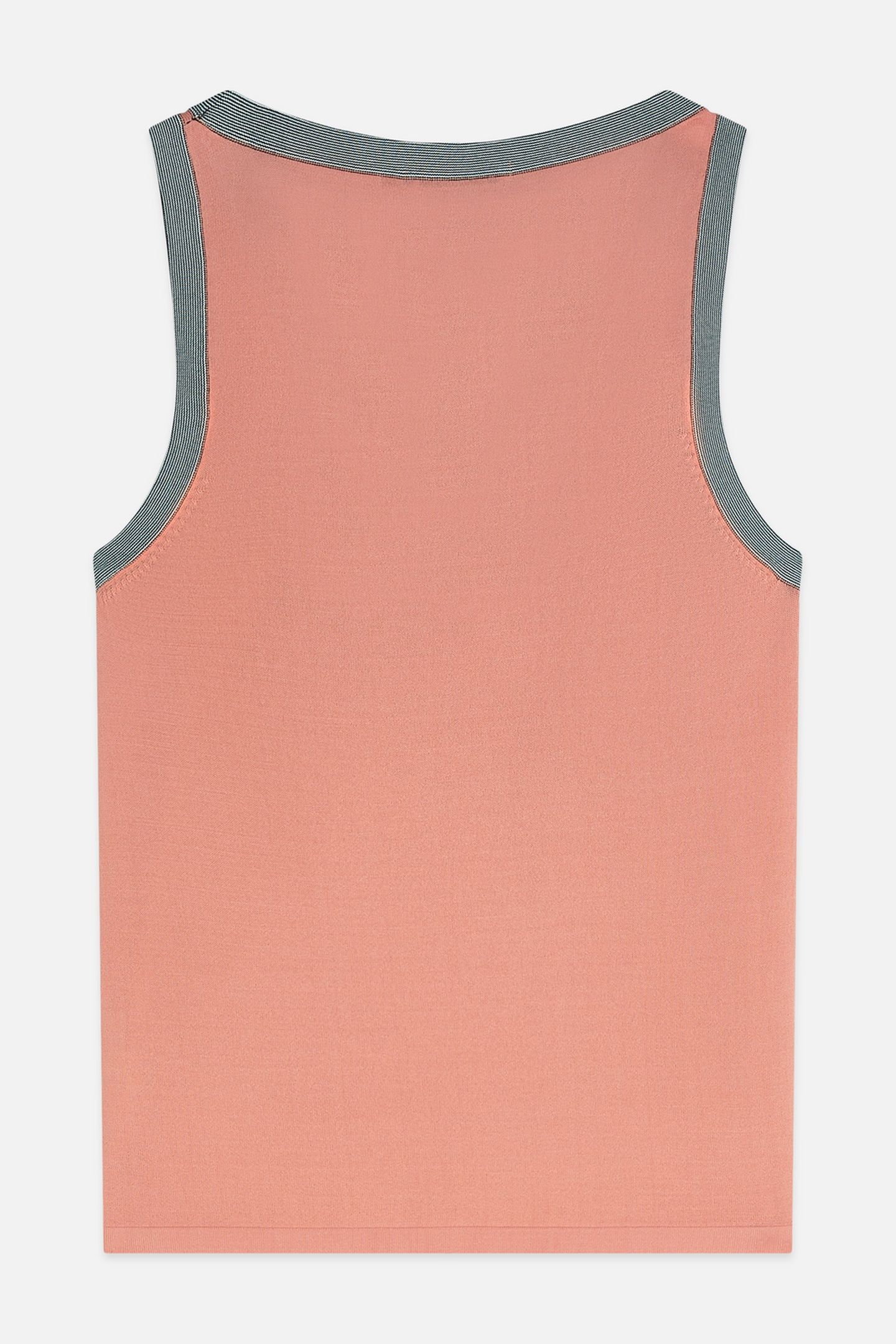STRIPE TRIM RELAXED KNITTED VEST CANYON CLAY 4
