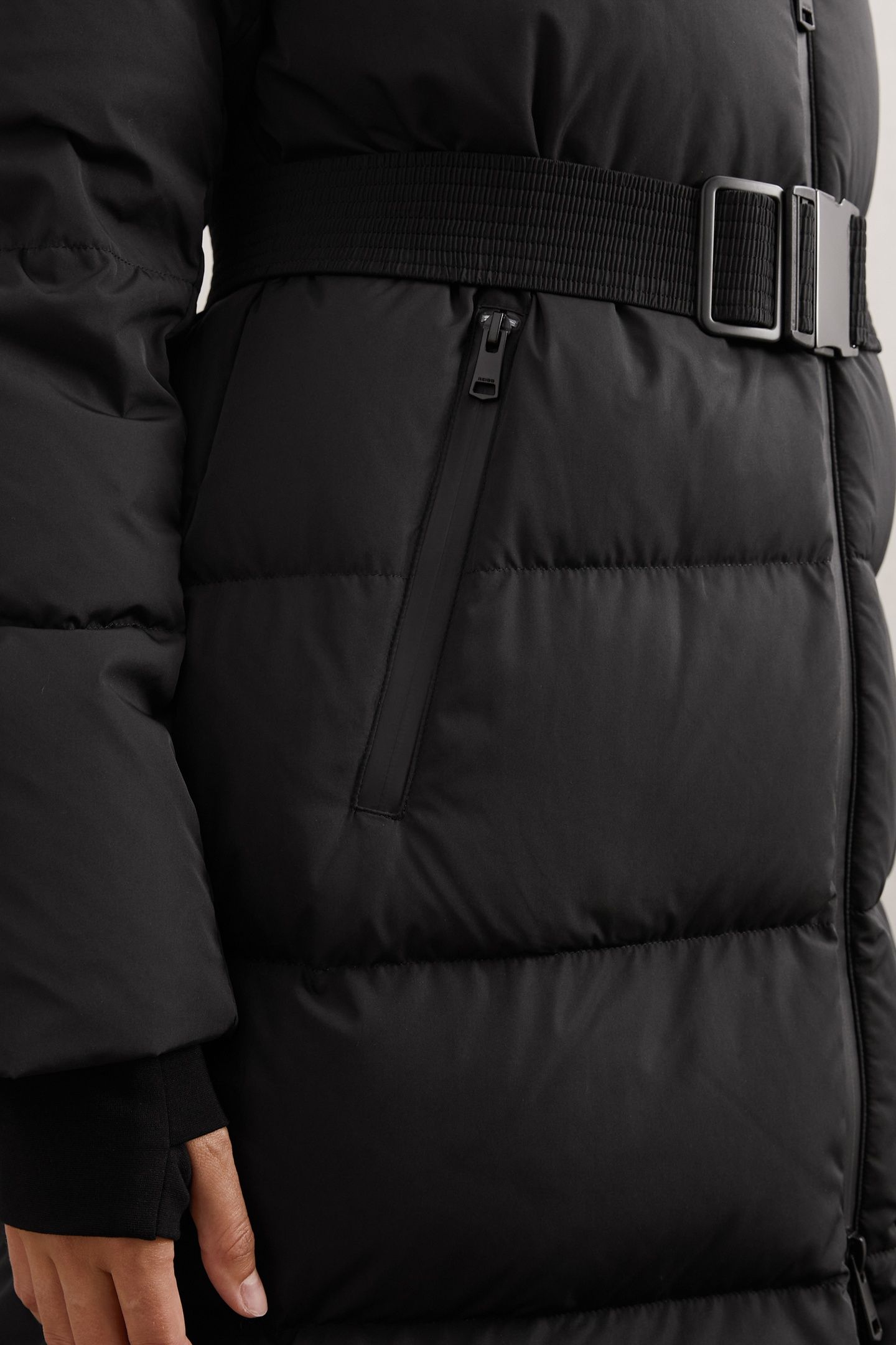 LONGLINE PUFFER COAT BLACK 6