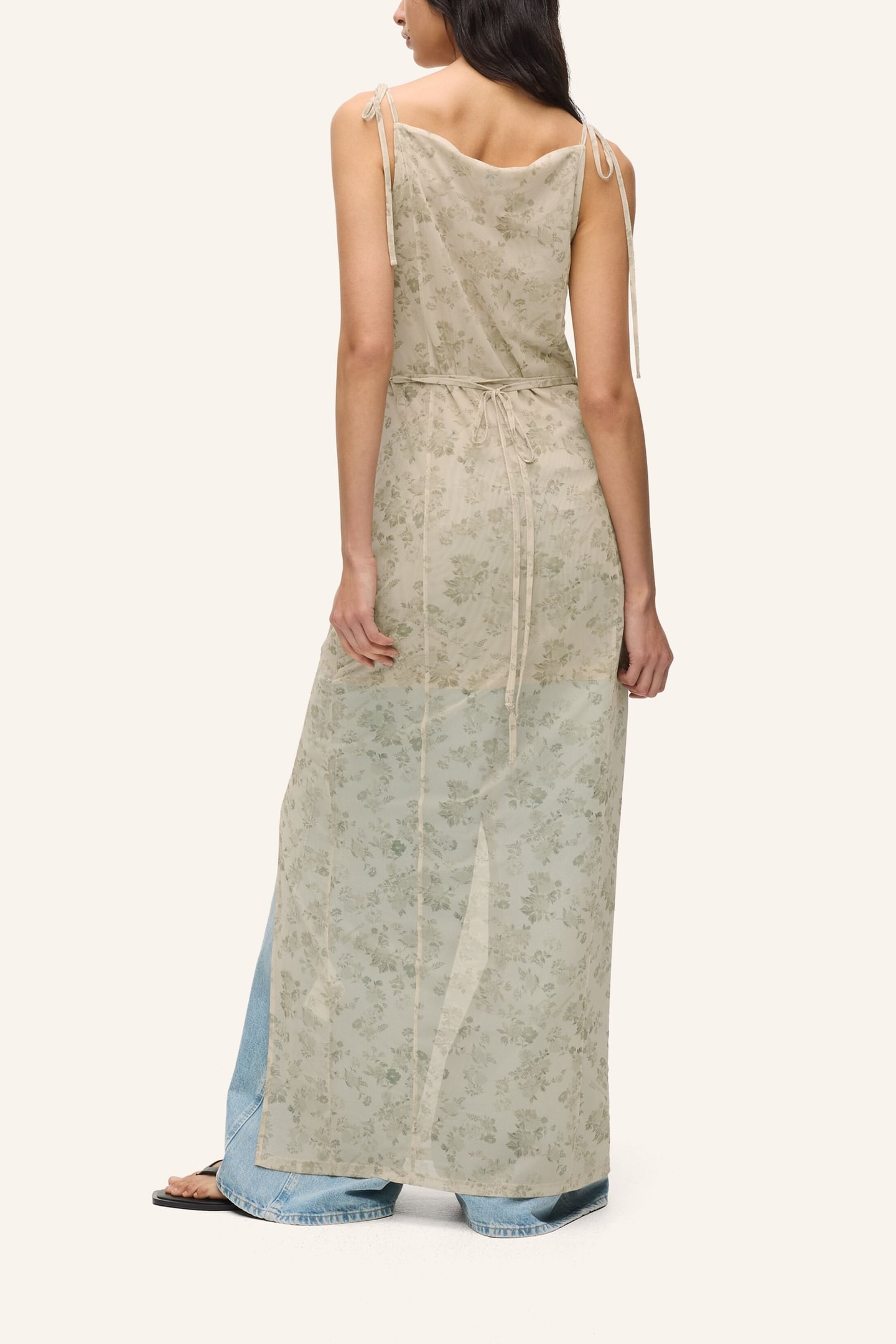 KLJ MESH MAXI FLORAL DRESS FLORAL AOP 3