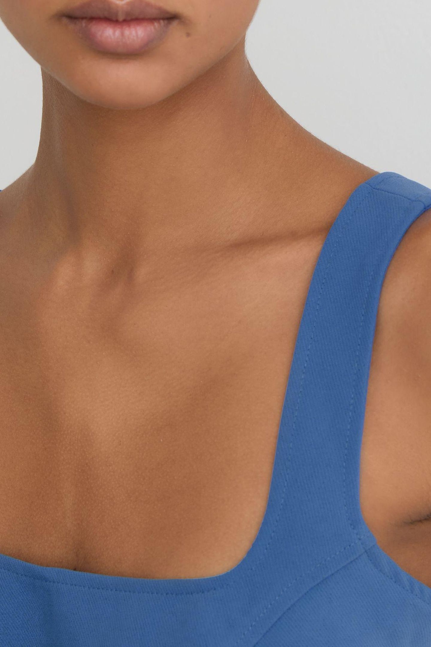 STRUCTURED BELTED PLAYSUIT BLUE 5