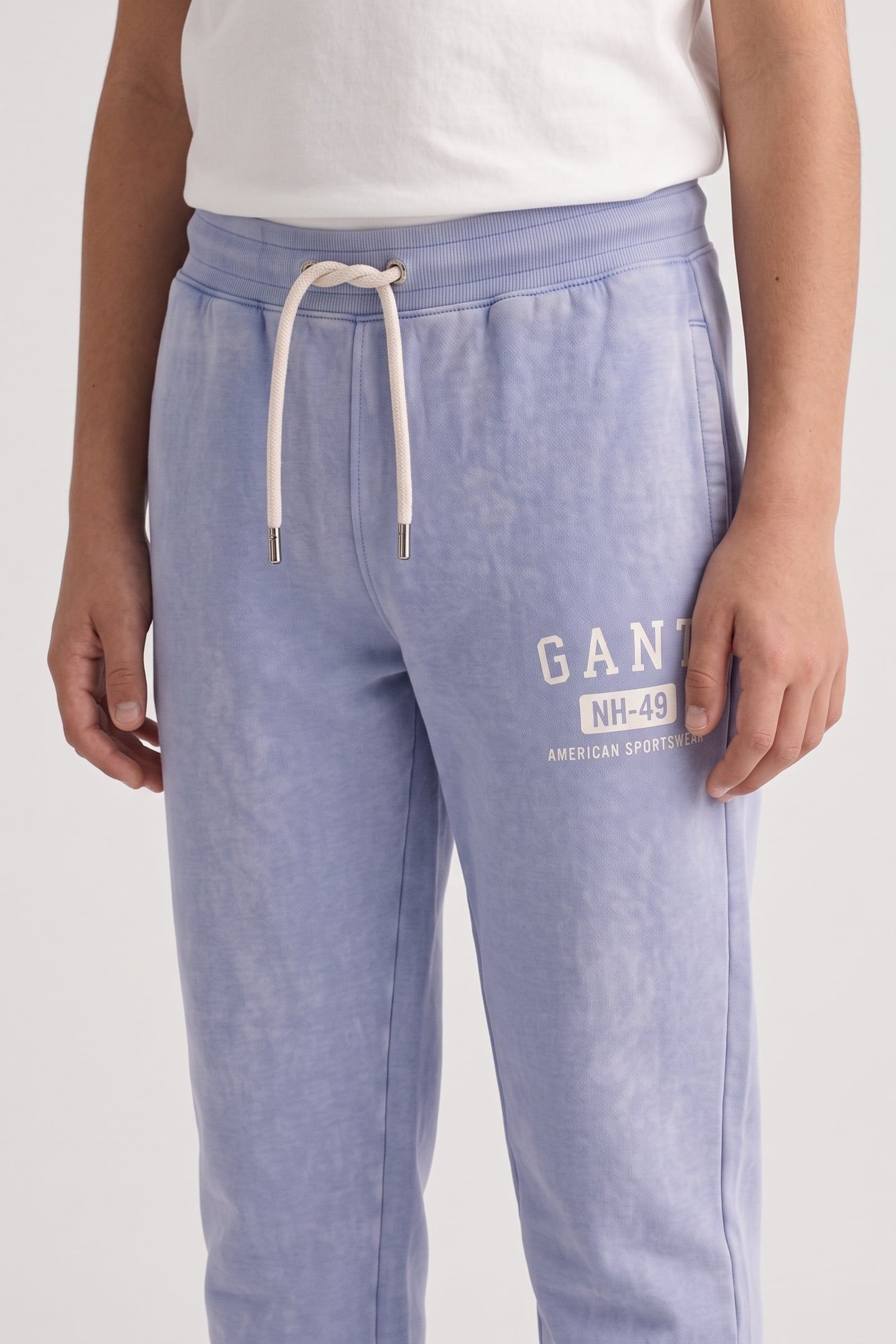 TEEN BOYS OCEAN WASH GRAPHIC SWEATPANTS FADED DENIM 3