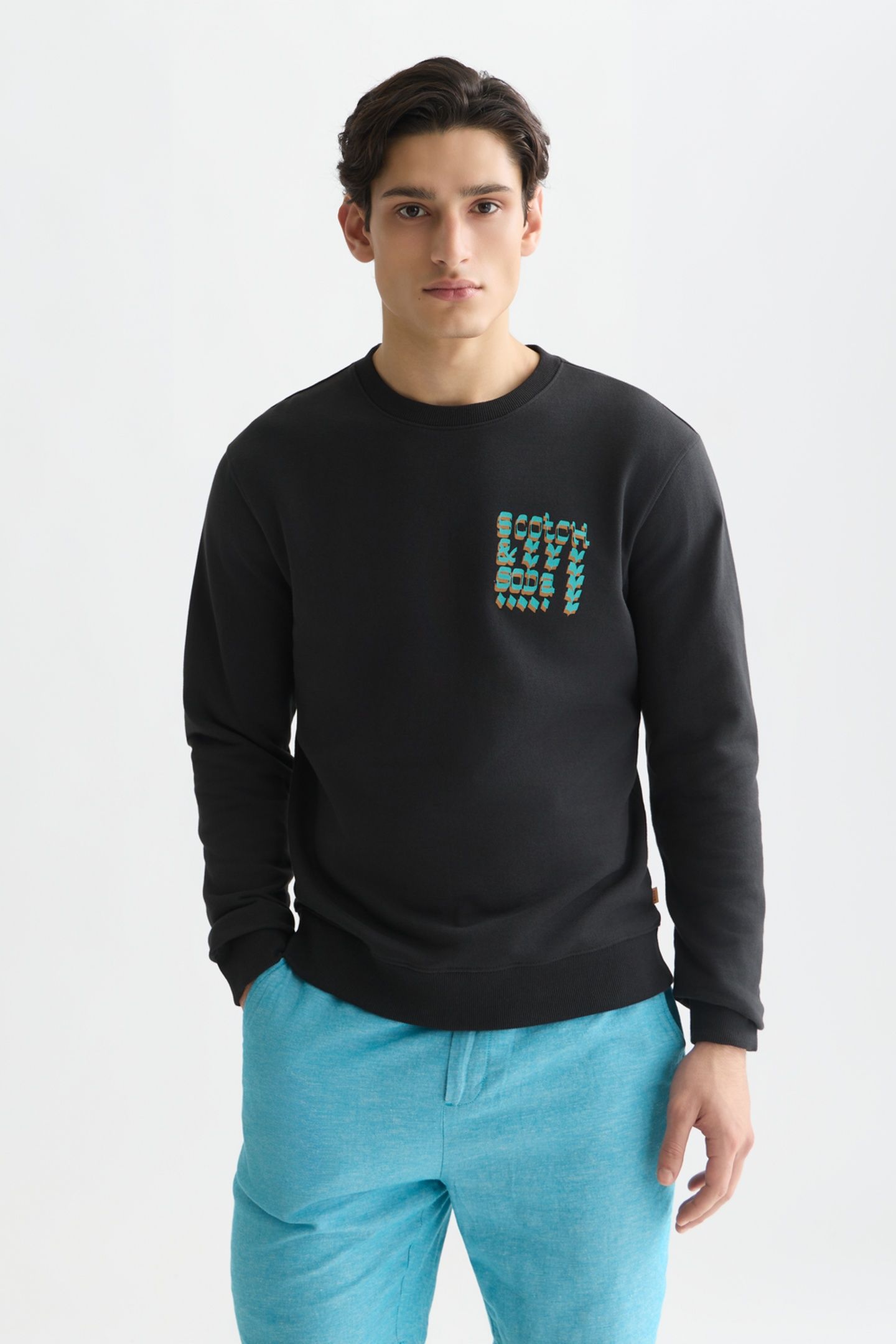 FRONT AND BACK ARTWORK REGULARFIT SWEATSHIRT BLACK 1