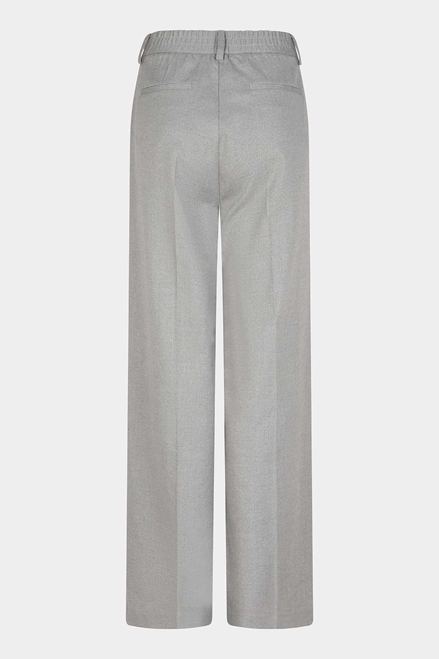 TROUSERS WIDE LEG LUREX LIGHT GREY MELANGE 5