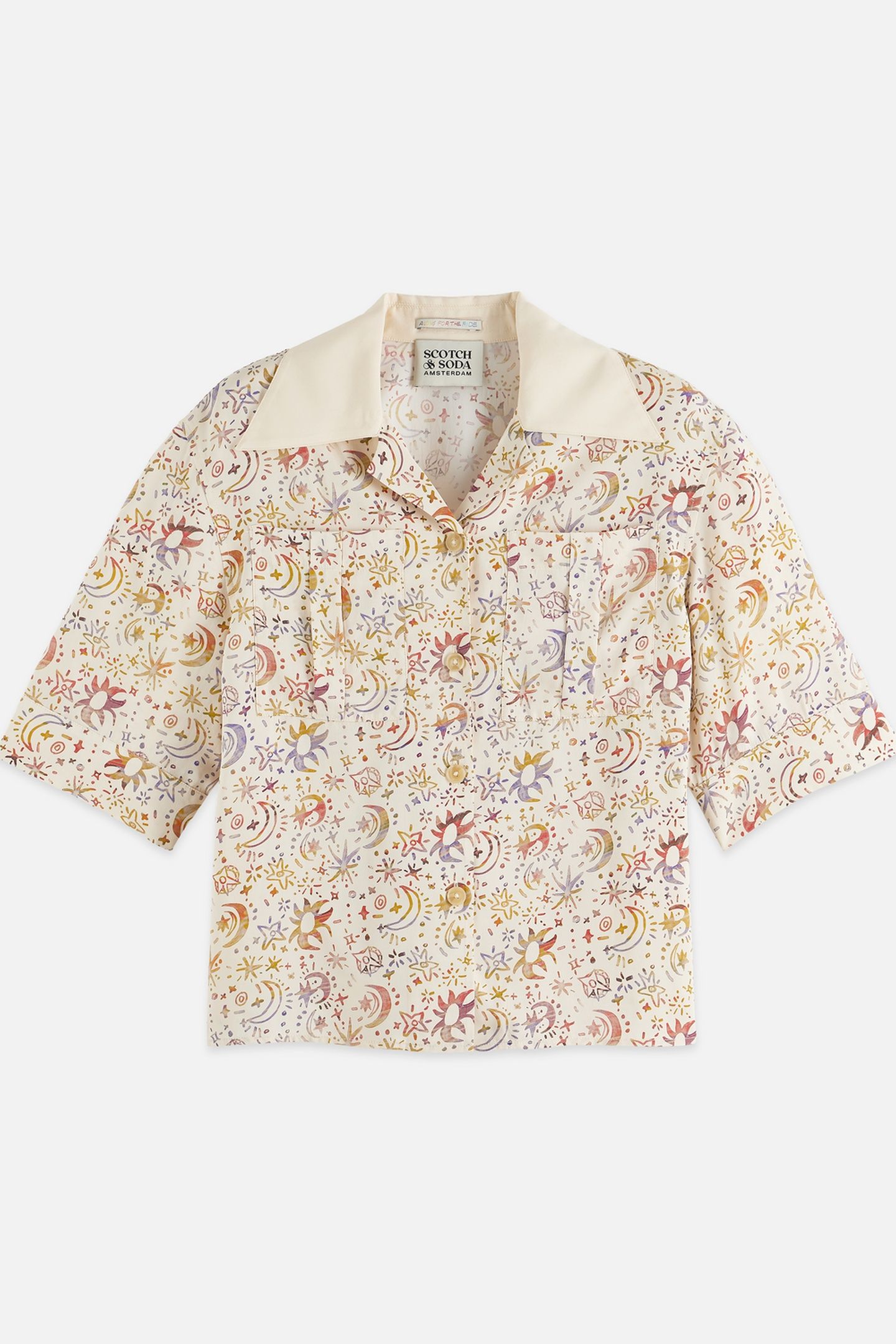 PRINTED SHORT SLEEVED SHIRT COSMIC SKY EGGNOG 4
