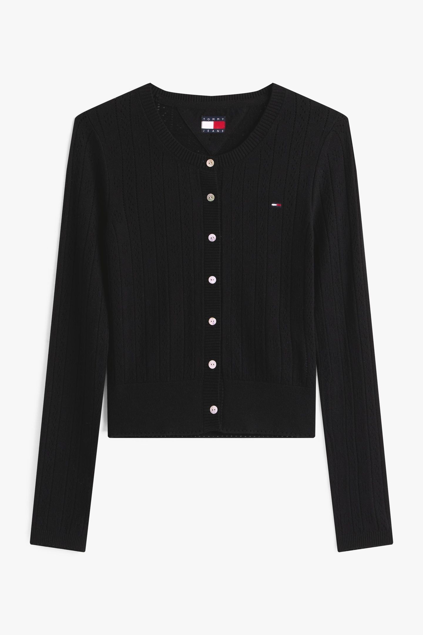 TJW POINTELLE CREW NECK BLACK 4