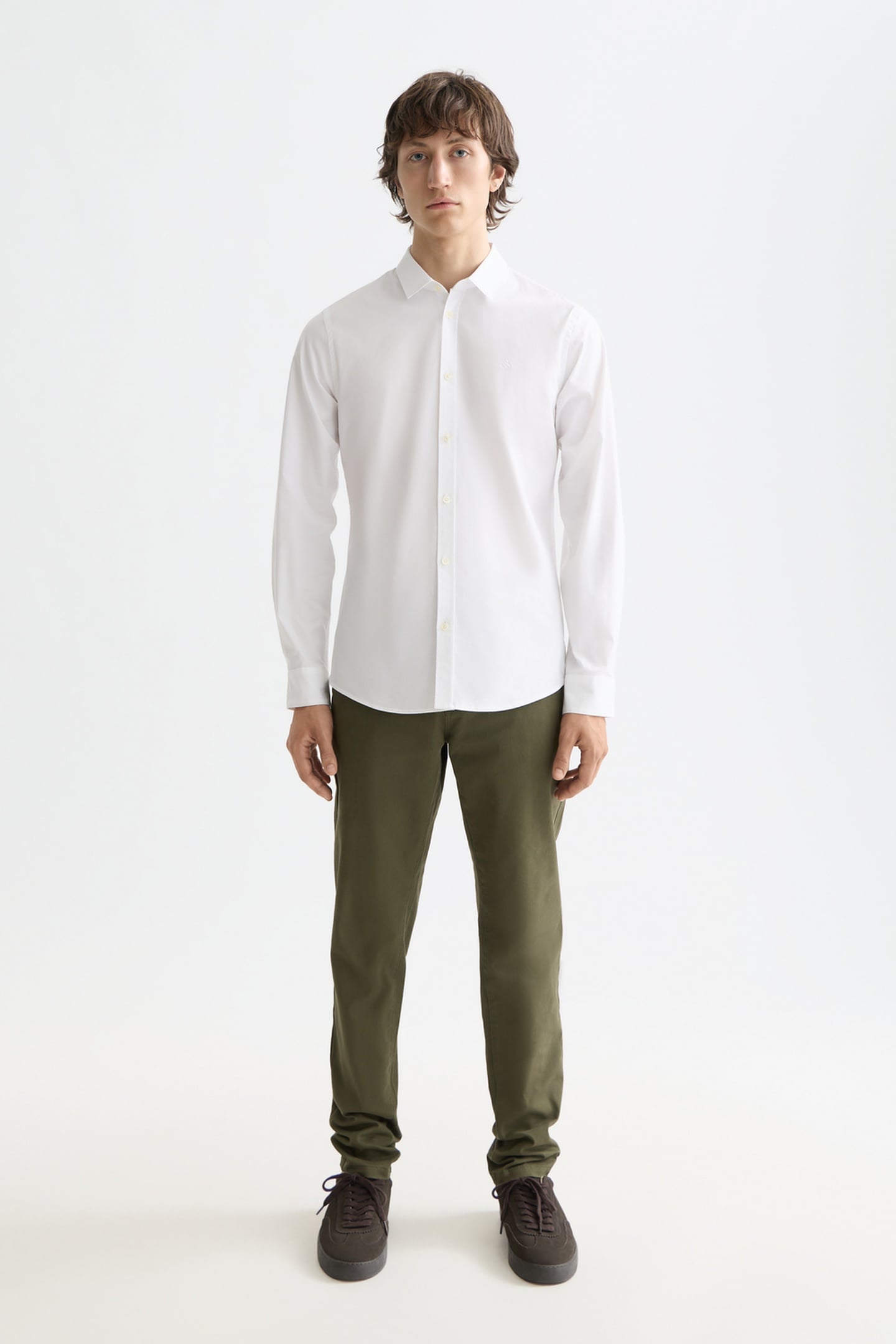 COTTON POPLIN SLIM-FIT SHIRT WHITE/PASTEL 3