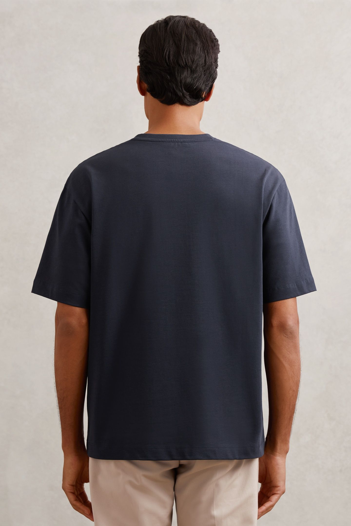 OVERSIZED GARMENT DYE TEE NAVY 2