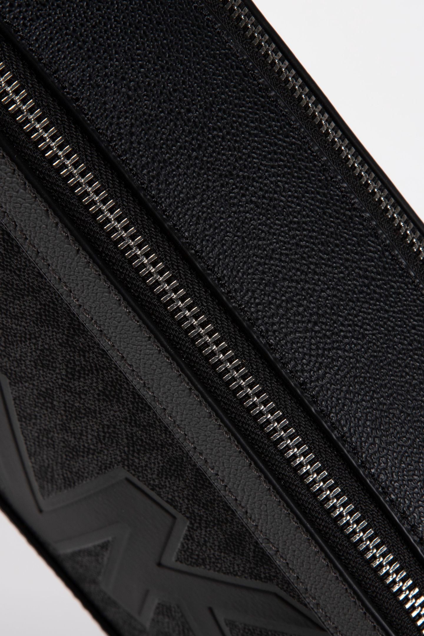 DOUBLE ZIP LONG CROSSBODY GUNMETAL 5
